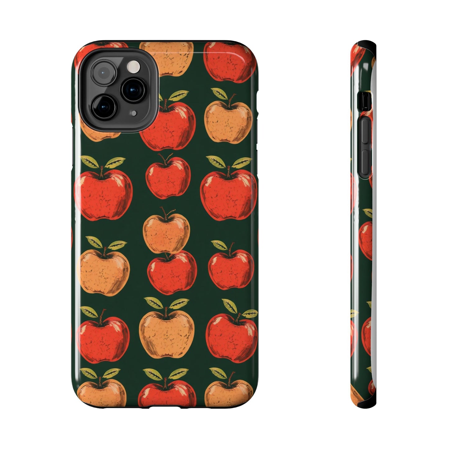 Apple Retro Pattern Tough Phone Case - Durable, Stylish, and Protective for Everyday Use - for iPhone