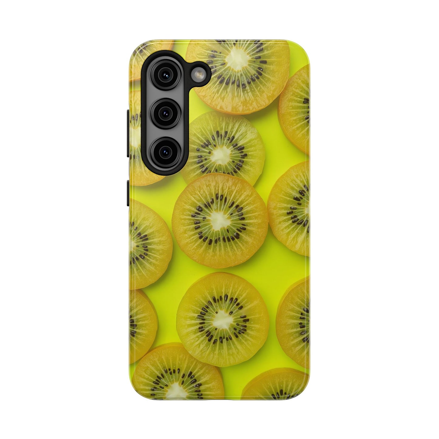 Vibrant Kiwi Tough Phone Case - Bright Yellow Design for Fruit Lovers