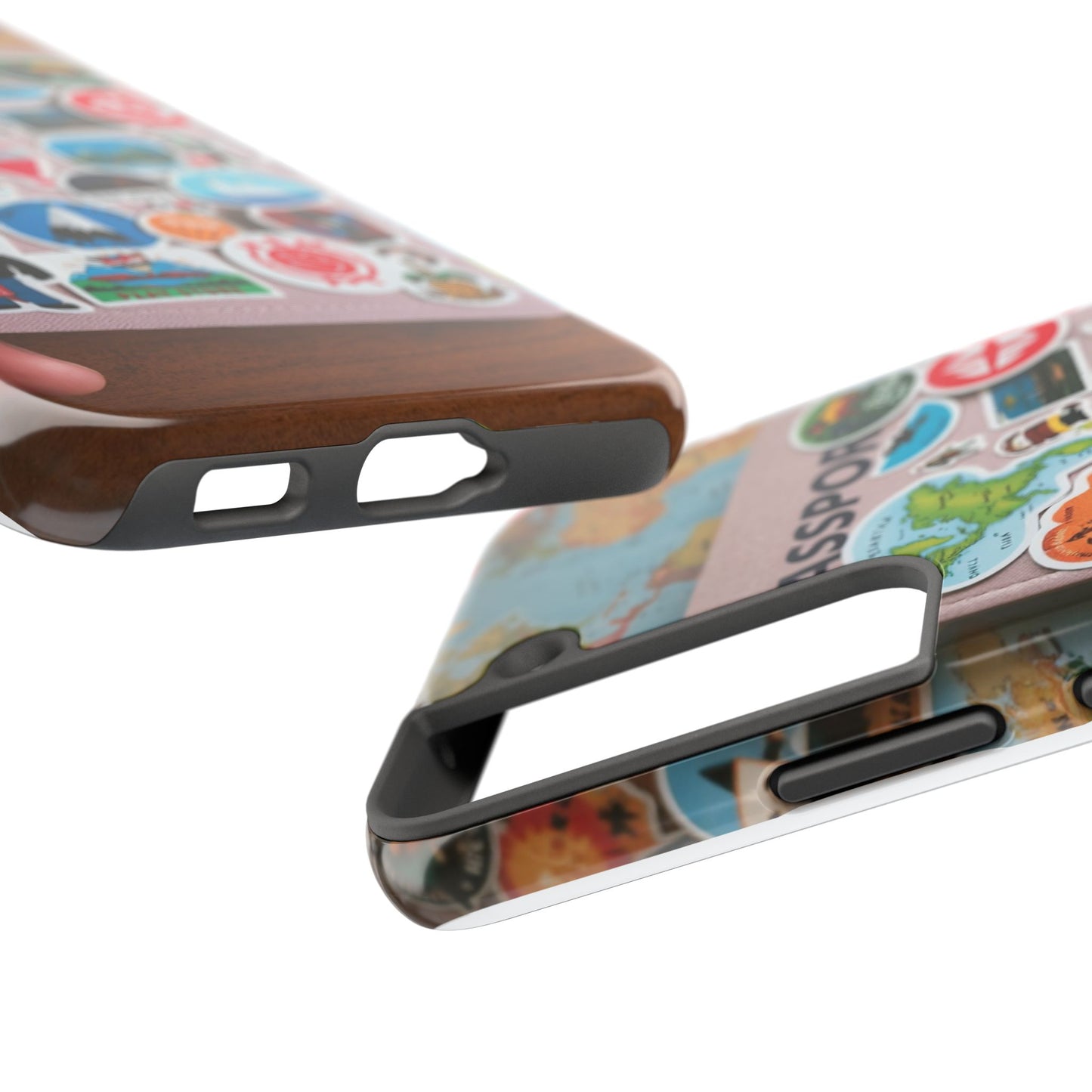 Adventure Stickers Phone Case - Tough Protection for Travel Lovers