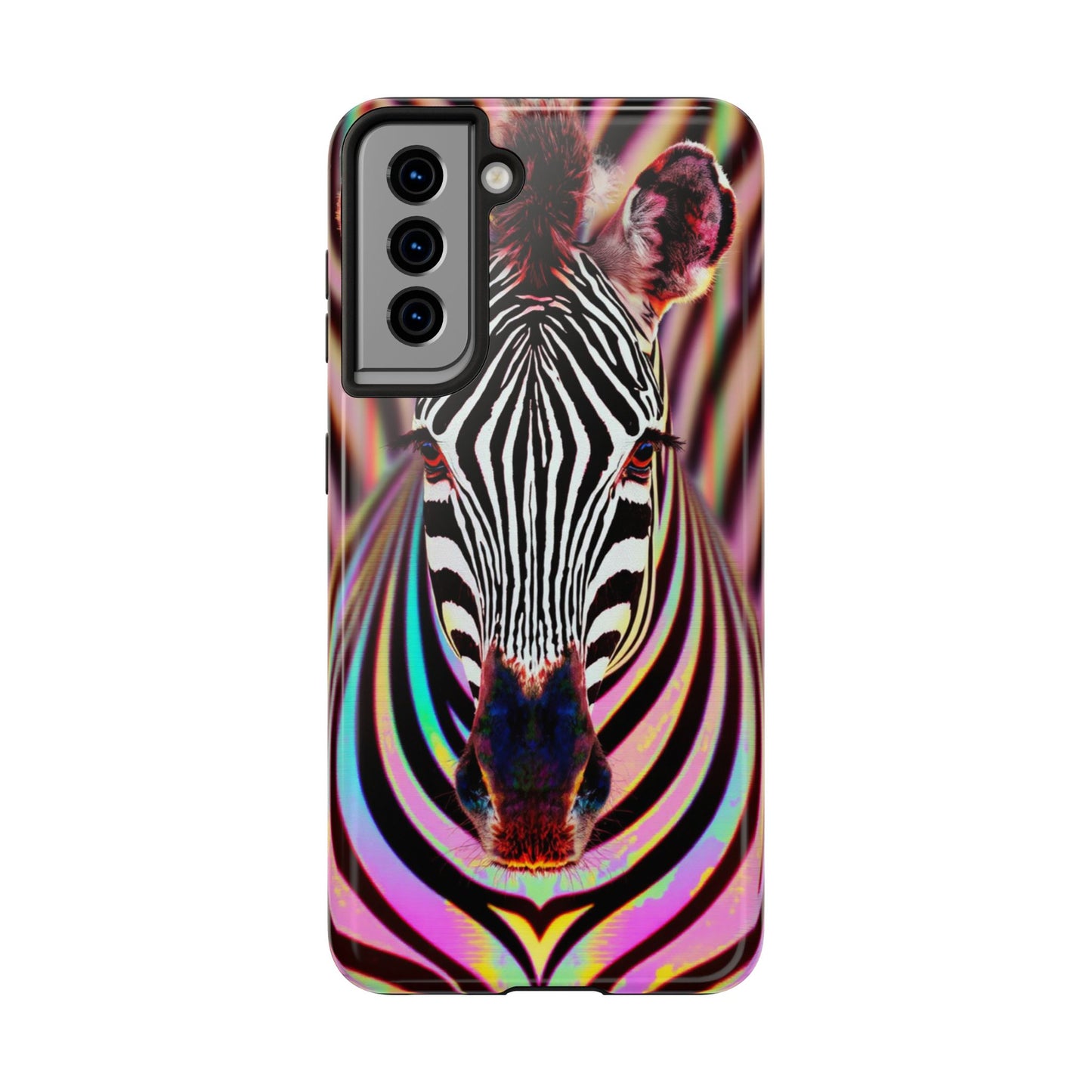 Vibrant Zebra Tough Phone Case - Unique Animal Design for Wild Spirit