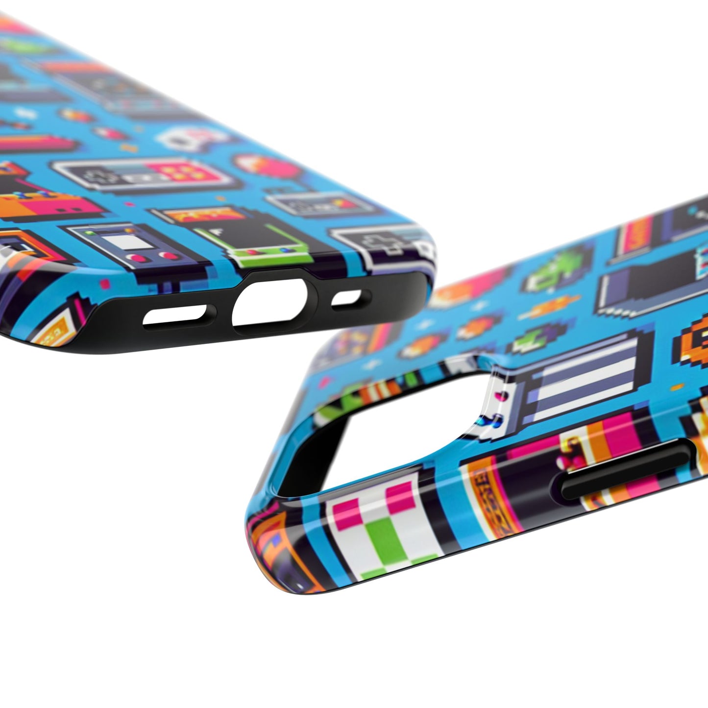 Retro Gaming Tough Phone Case - Pixel Art Design for Gamers - for iPhone