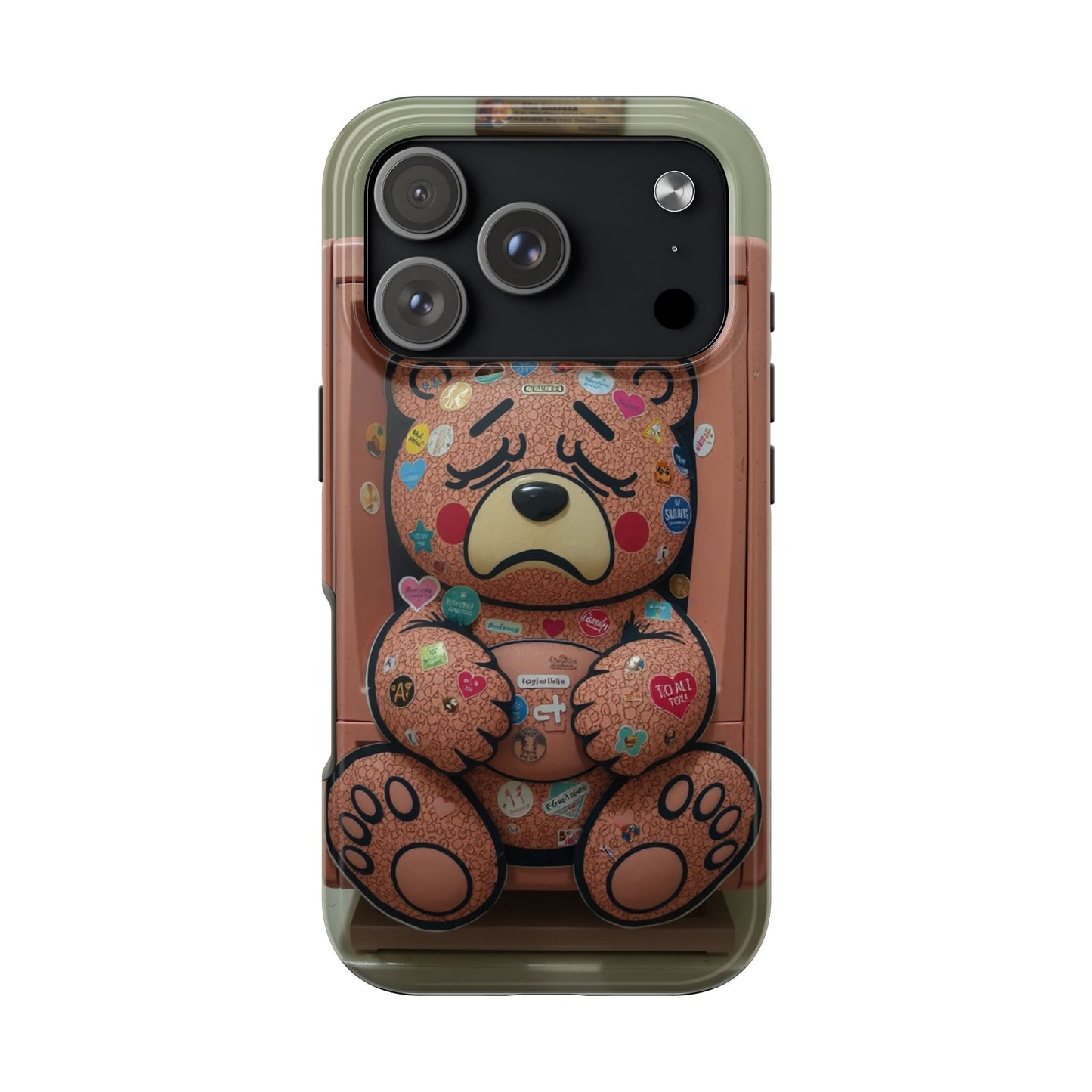 Cute Bear Tough Phone Case - Durable Protection with Fun Design