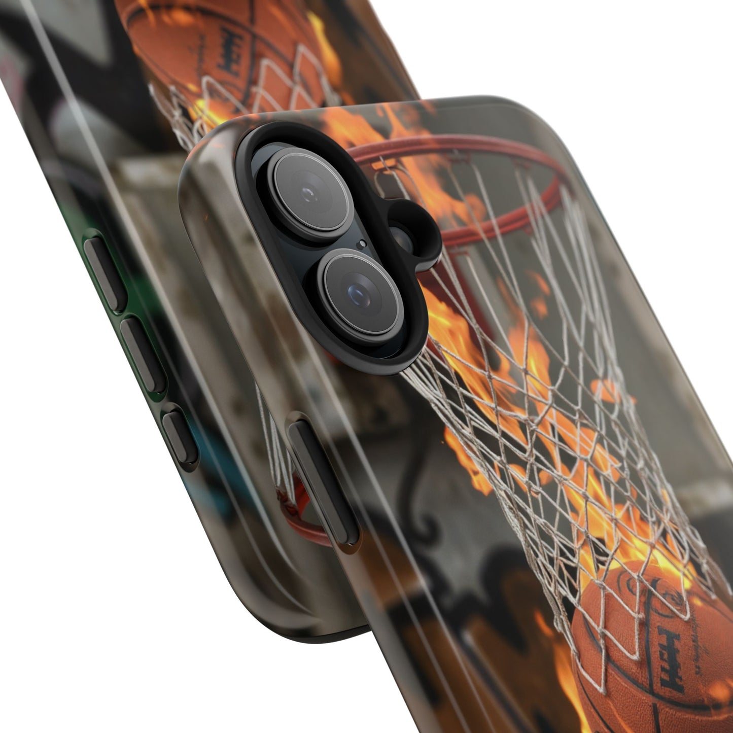 Fire Basketball Tough Phone Case - Durable Sporty Design for Athletes & Fans
