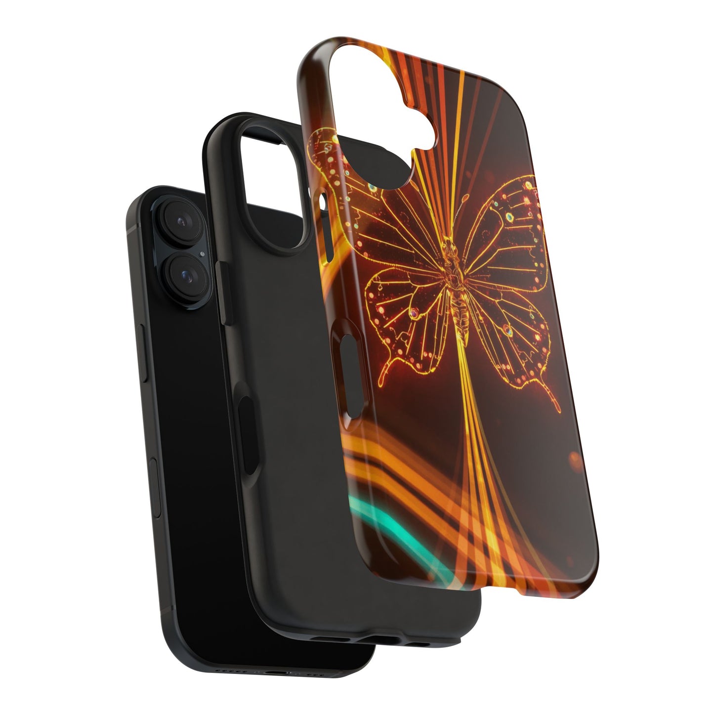 Elegant Butterfly Tough Phone Case - Stylish Protection for Nature Lovers