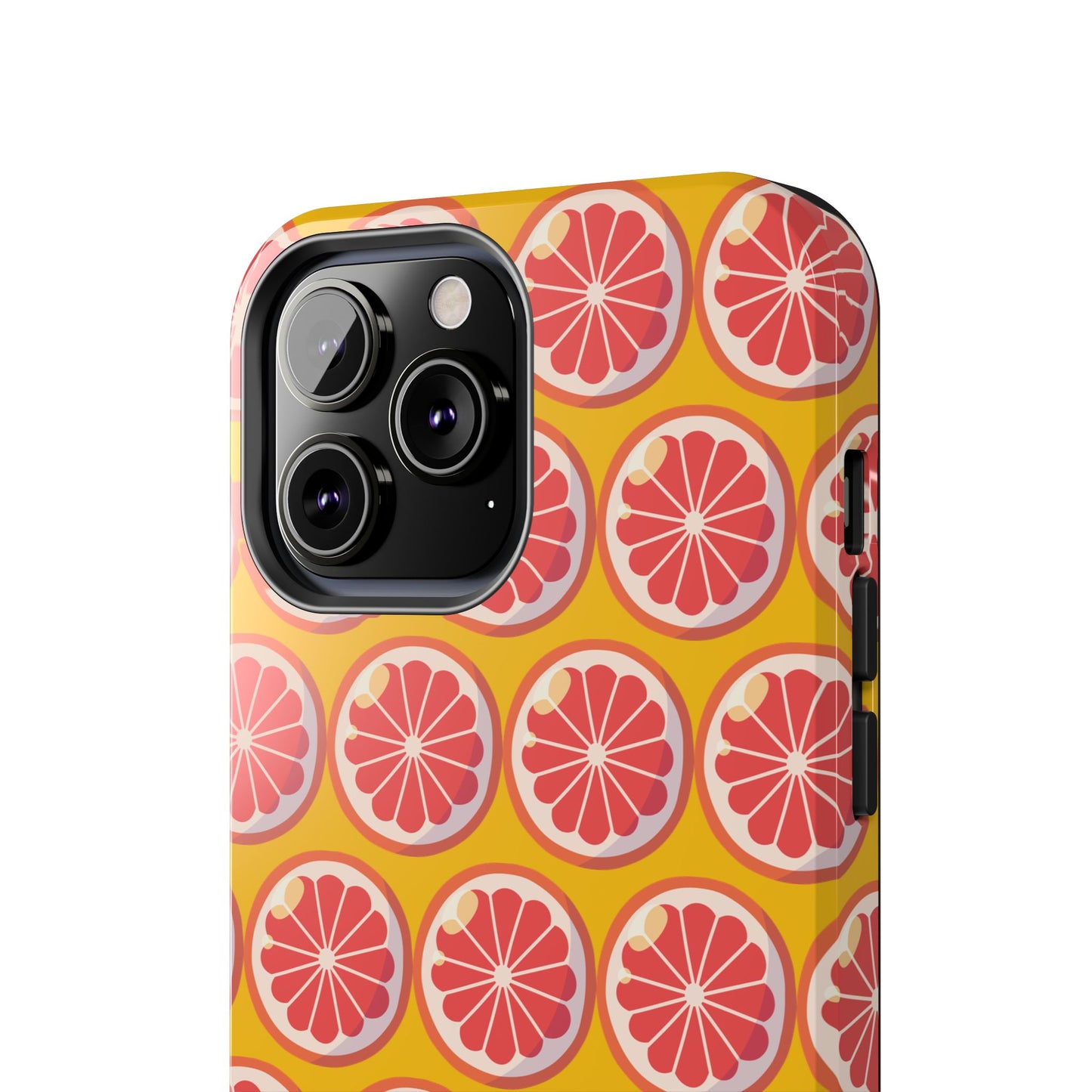 Citrus Pattern Tough Phone Case - Bright Grapefruit Design - for iPhone