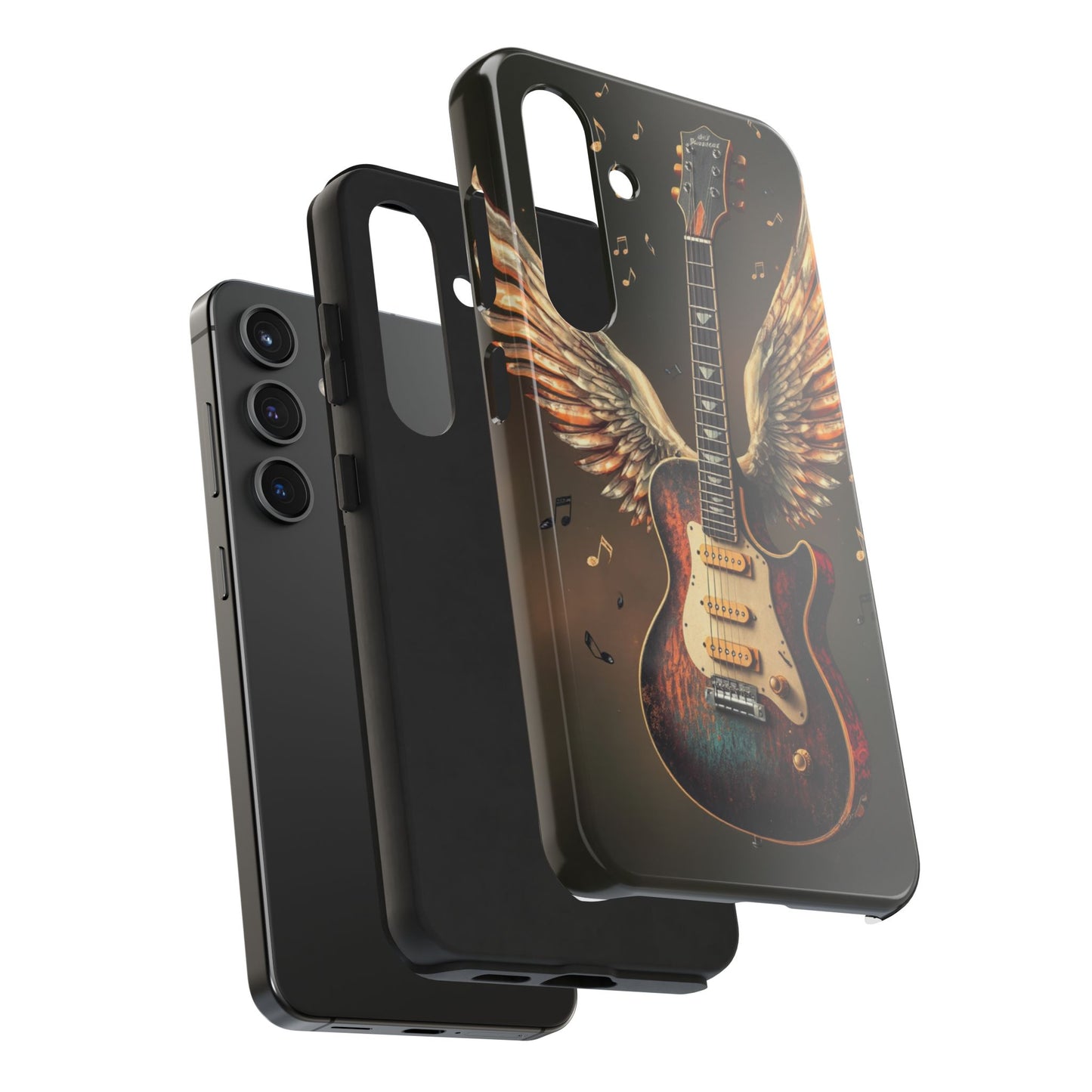 Inspirational Guitar Wing Phone Case - Tough Protection for Music Lovers
