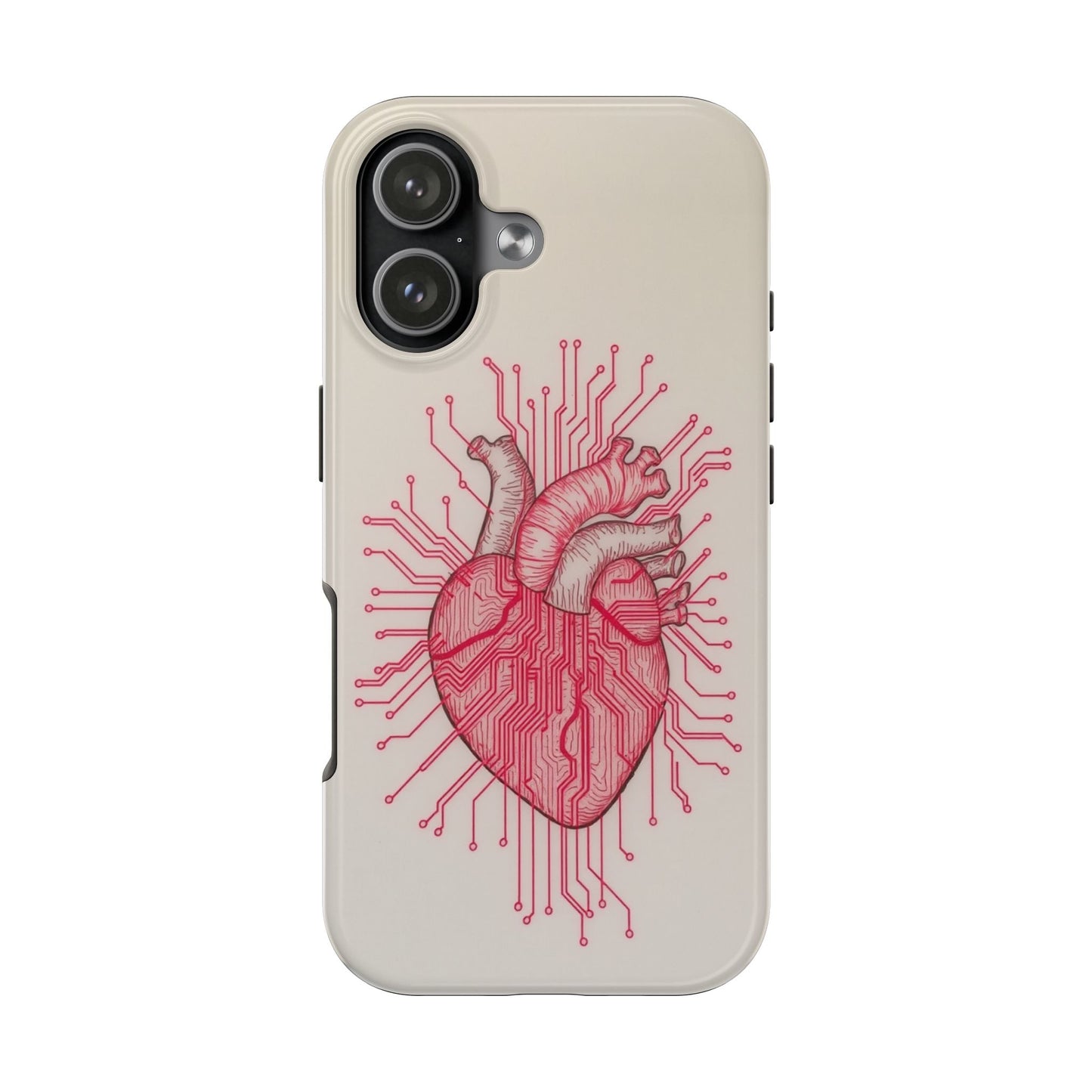 Heart Circuit Tough Phone Case – Unique Tech-Inspired Design for Tech Lovers