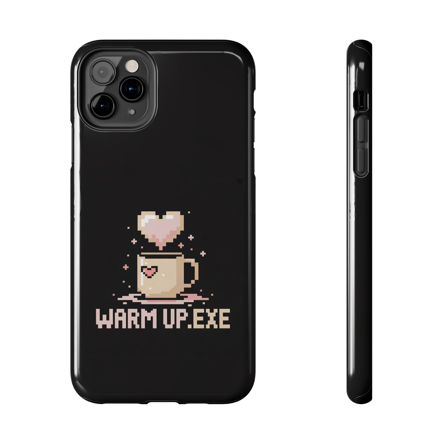 Warm Up.EXE Tough Phone Case - Cute Pixel Art Design for Tech Lovers