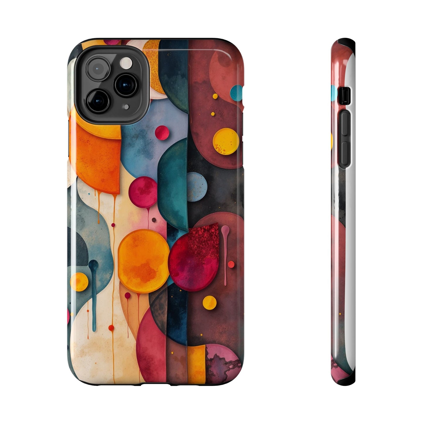 Artistic Tough Phone Cases - Colorful Abstract Design for Trendy Protection - for iPhone