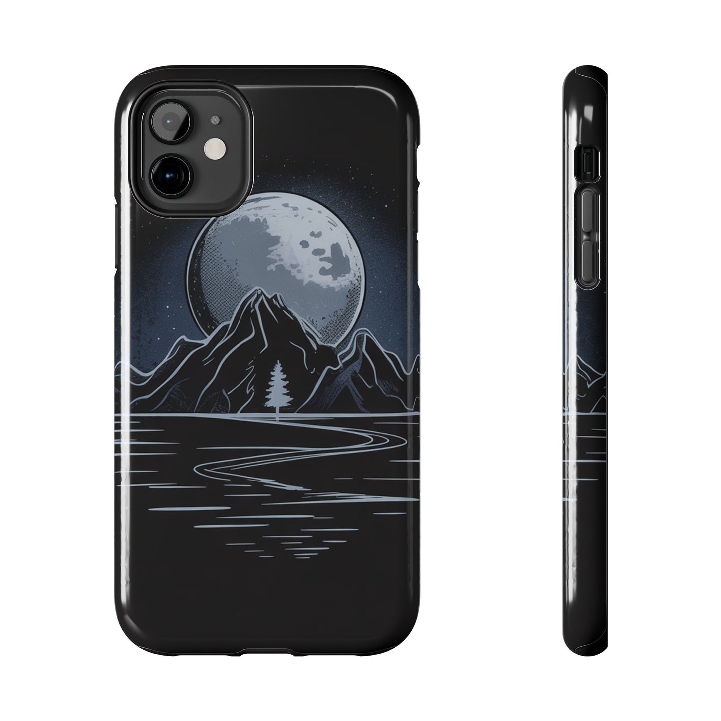 Moonlit Mountain Tough Phone Case Dark Fantasy