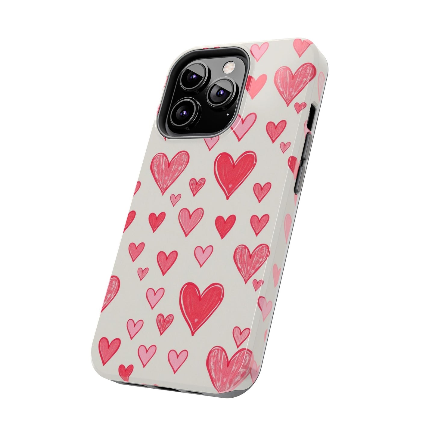 Heart Pattern Tough Phone Case - Cute and Stylish Protection
