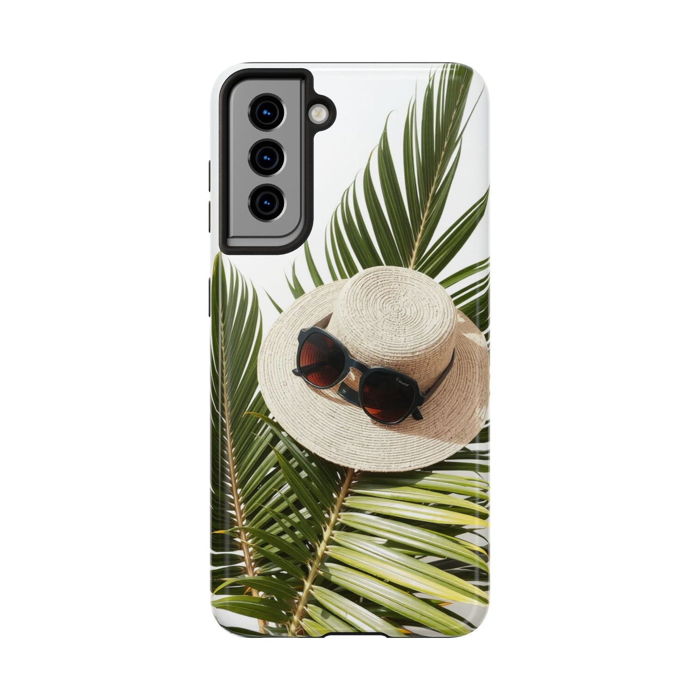 Tropical Phone Case - Summer Vibes with Hat & Sunglasses Design