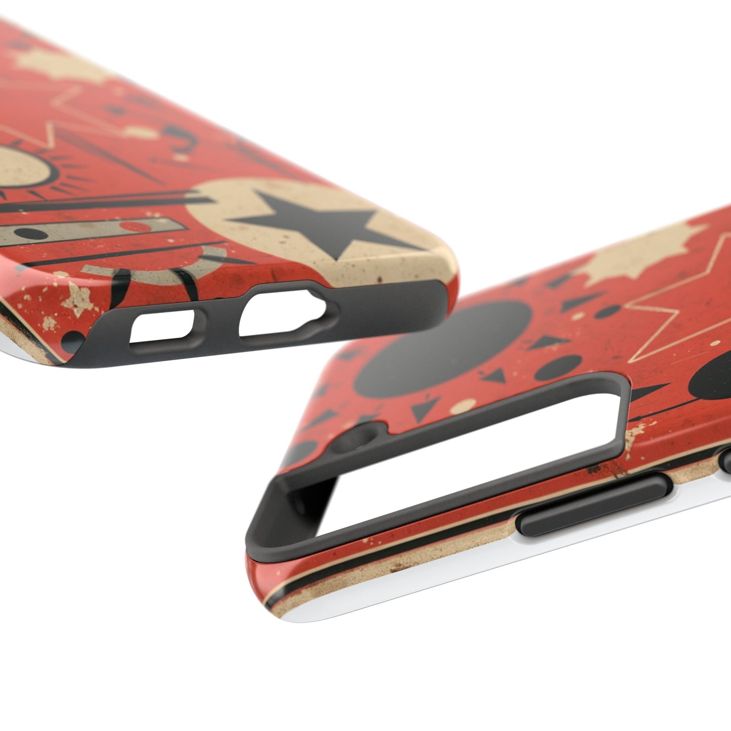 Retro Bold Tough Phone Case - Unique Geometric Design - for iPhone