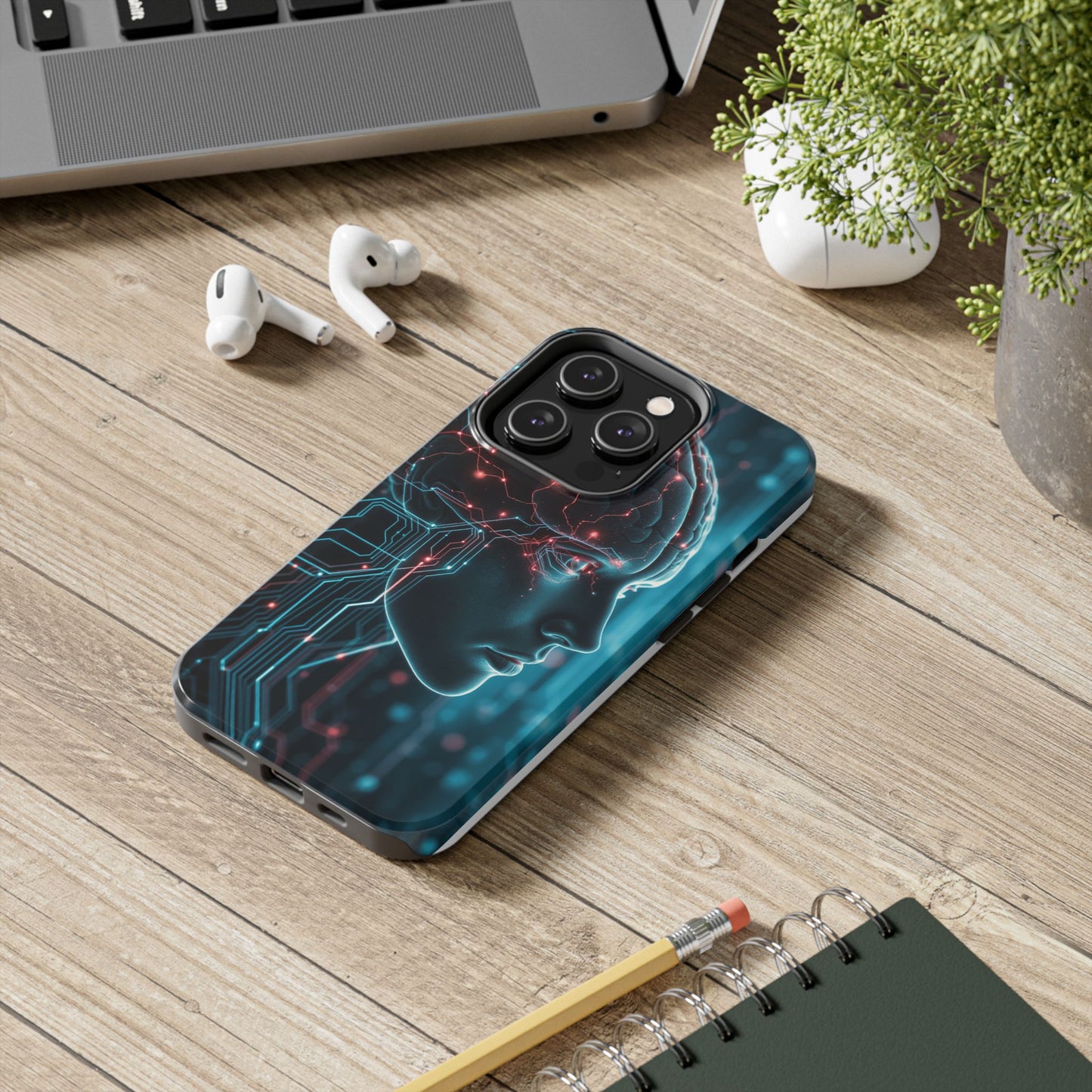 Futuristic Brain Design Tough Phone Case