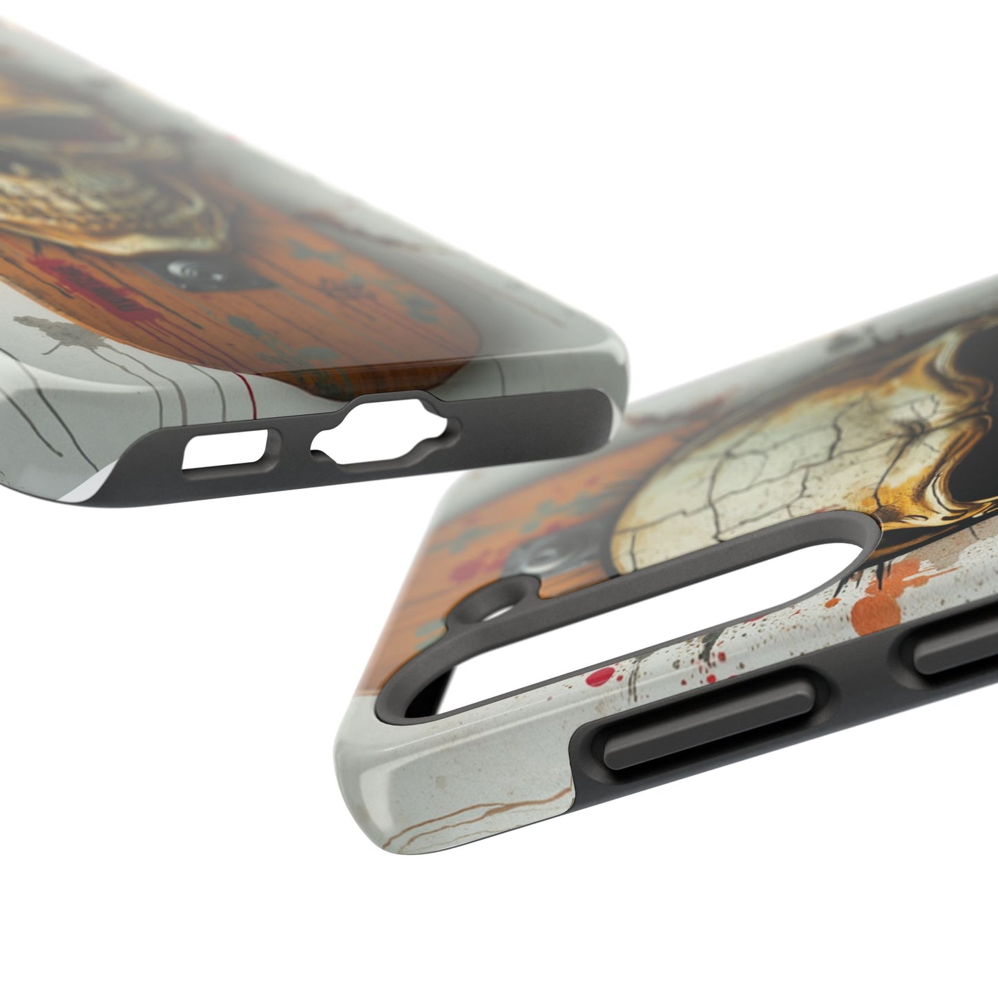 Edgy Skull Tough Phone Case - Durable Protection for Skateboard Enthusiasts
