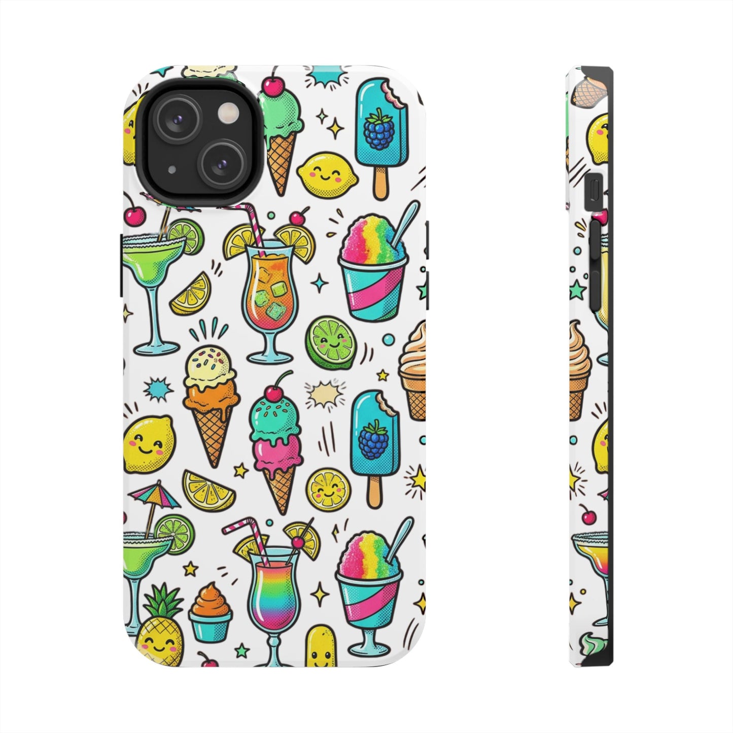 Tough Phone Case — Summer Ice Cream & Cocktails Pattern