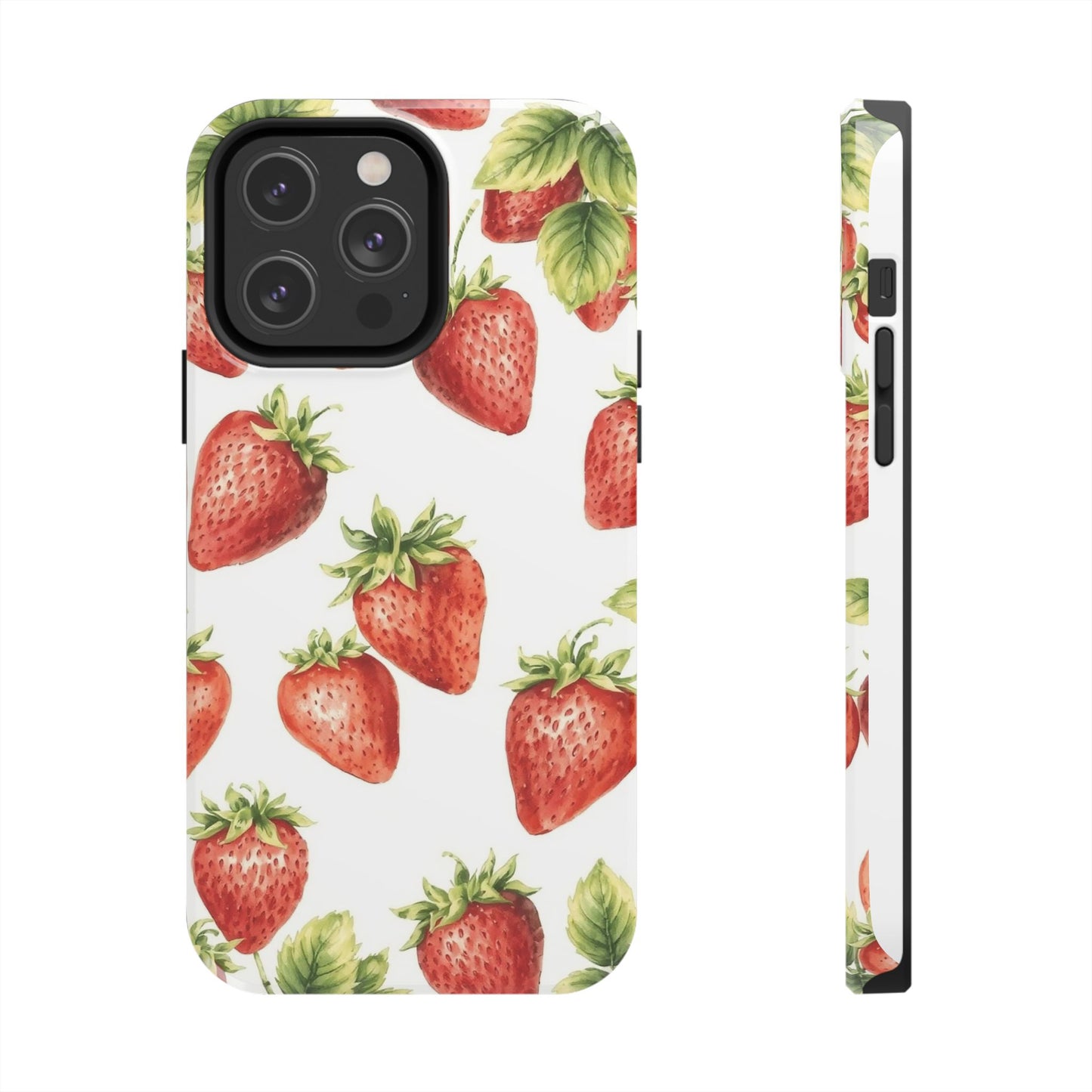 Strawberry Tough Phone Case - Durable Protection with a Fresh Design - for iPhone