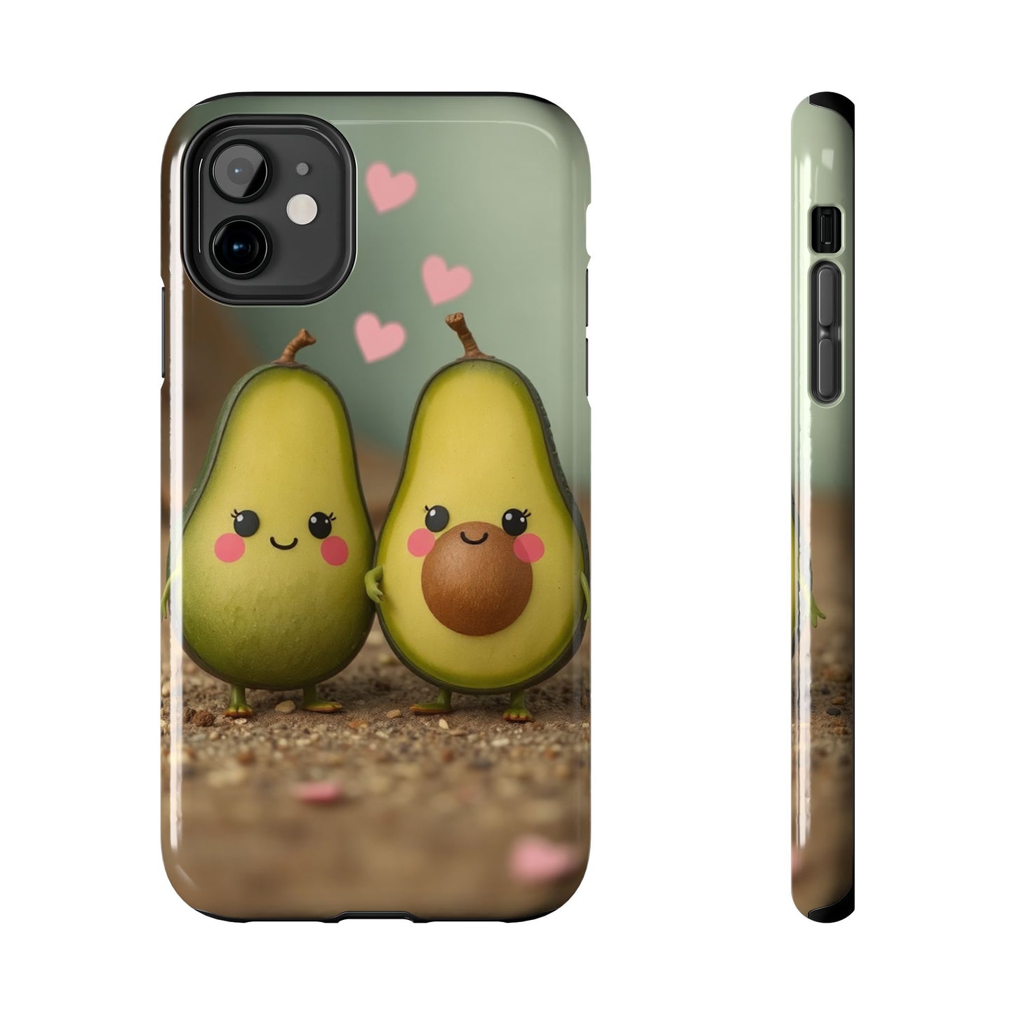Cute Avocado Phone Case, Funny Tough Case, Quirky Phone Accessory, Gifts for Foodies, Valentine's Day Present