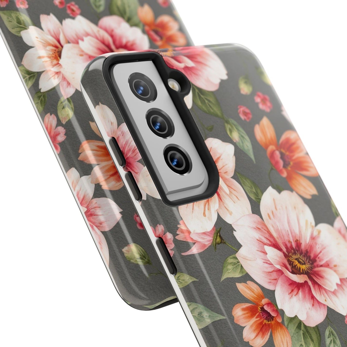 Floral Pink Tough Phone Case - Stylish & Durable Floral Design - for iPhone