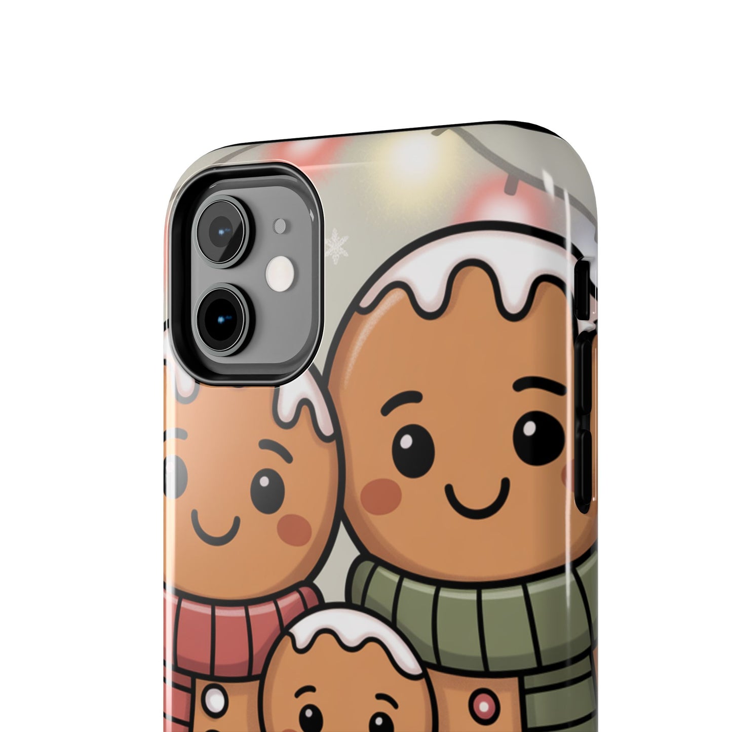 Gingerbread Cartoon Family Tough Phone Case – Festive Holiday Protection