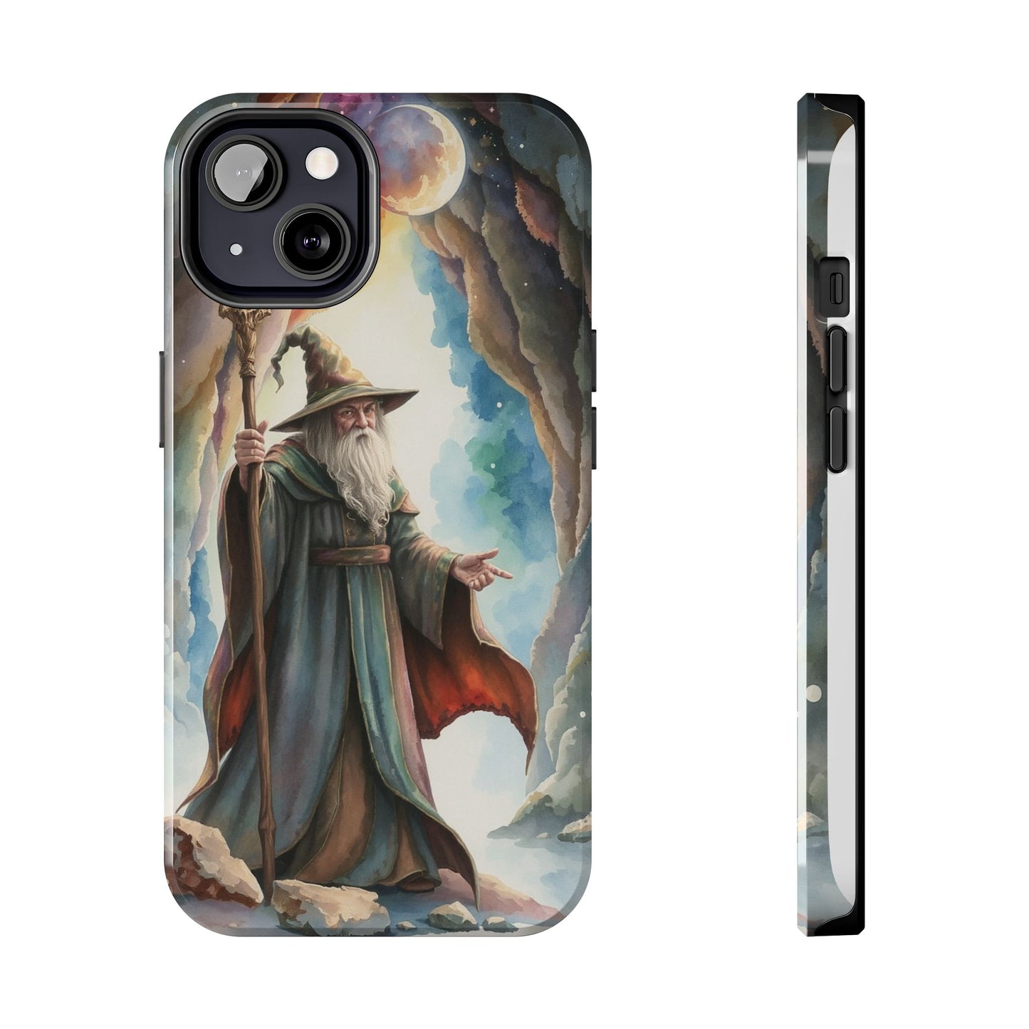 Magical Wizard Phone Case - Tough, Durable Phone Cover for Fantasy Lovers, Geek Gift, Unique Design, Celestial Phone Accessory