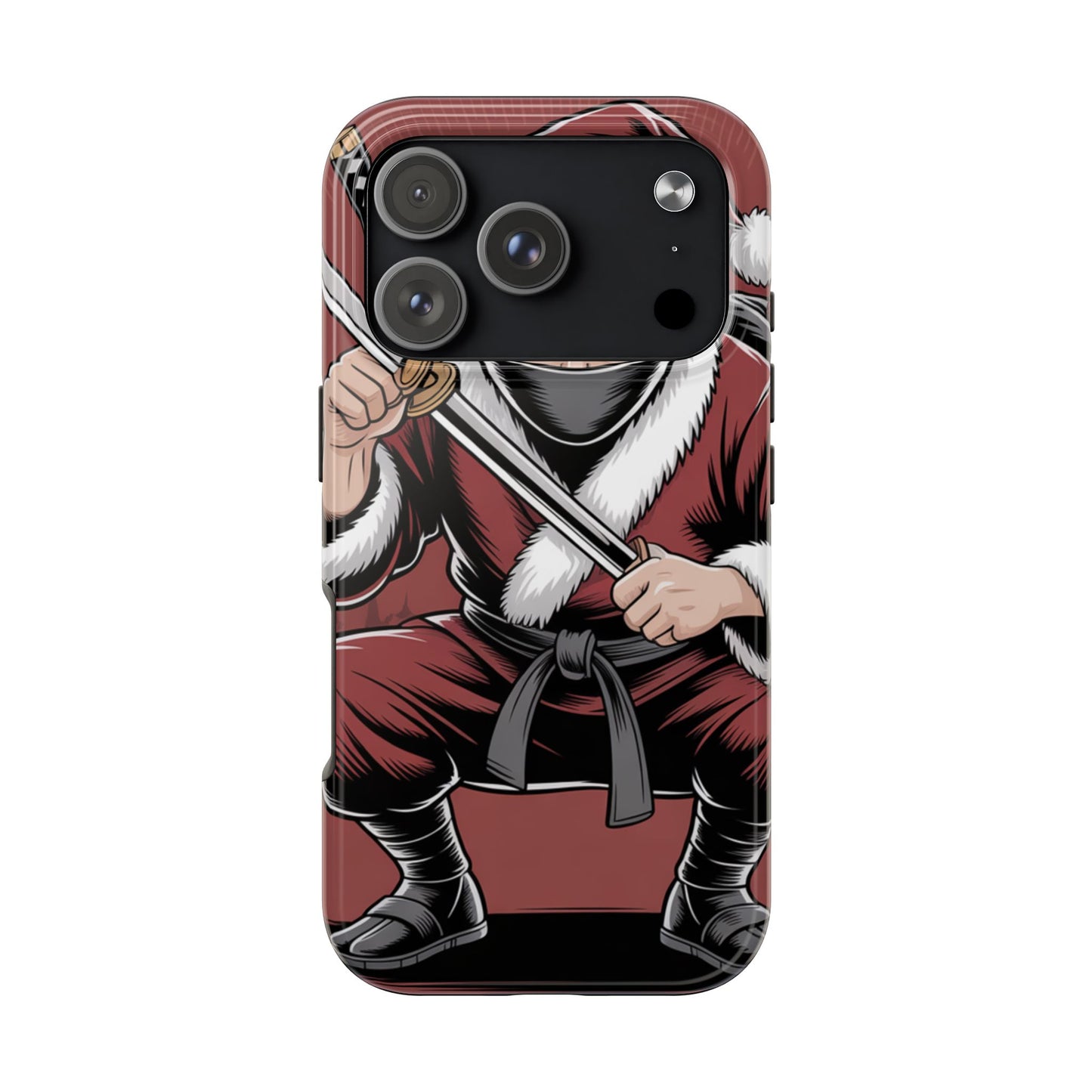 Ninja Santa Tough Phone Case | Durable Holiday Phone Cover for iPhone