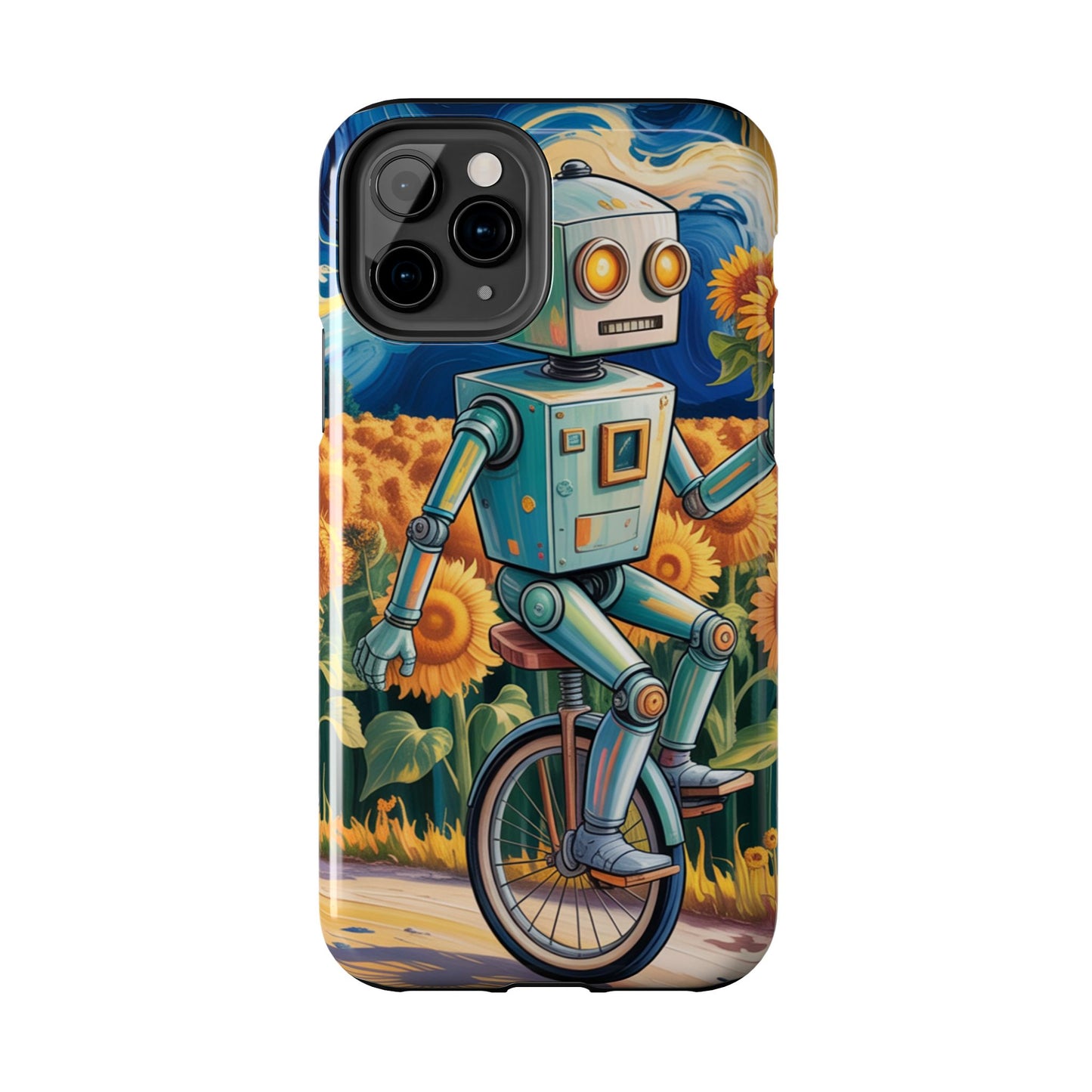 Robot Cycle Tough Phone Case - Durable & Unique Design