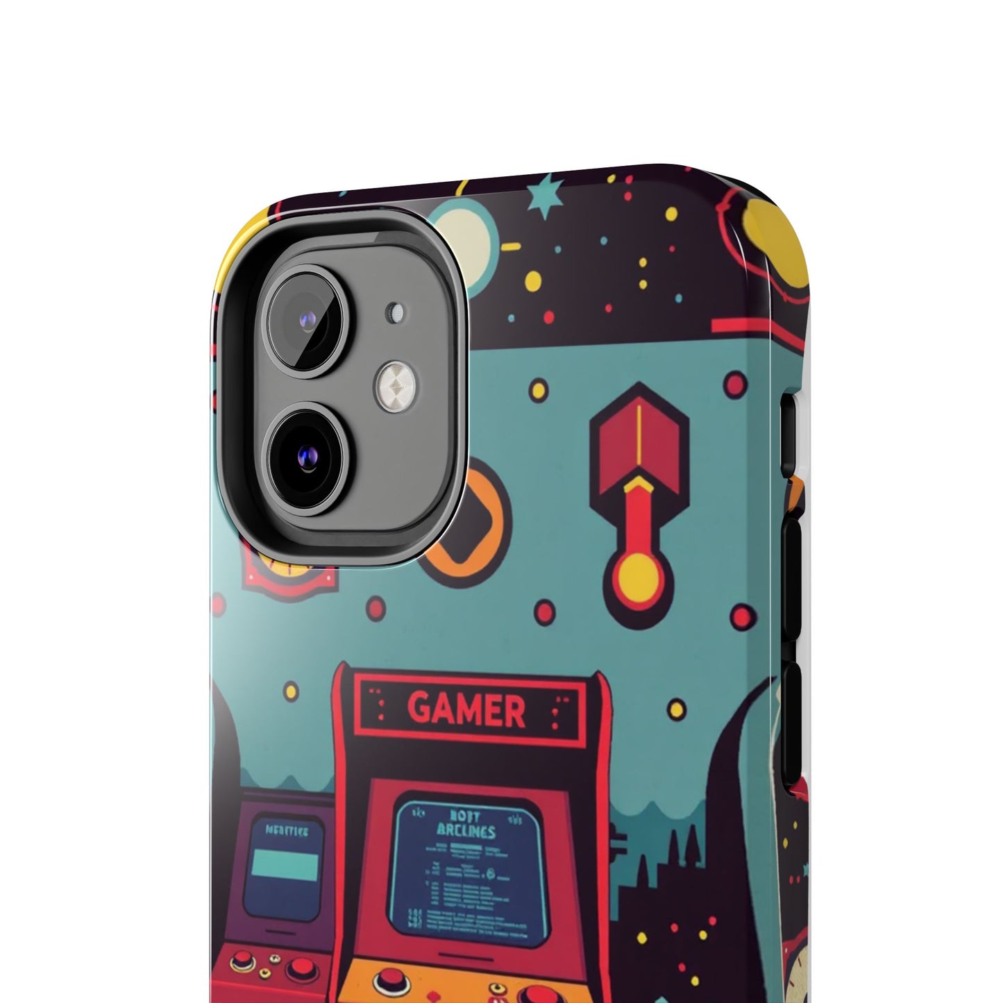 Retro Gamer Tough Phone Case - Vibrant Arcade Design for Gaming Enthusiasts - for iPhone