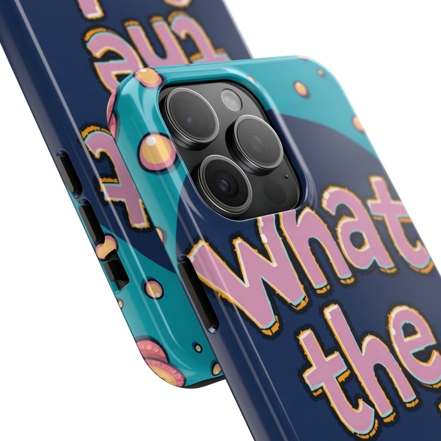 Playful Tough Phone Case - "What the Fish" Design