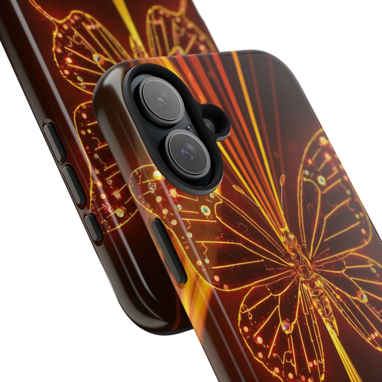 Elegant Butterfly Tough Phone Case - Stylish Protection for Nature Lovers