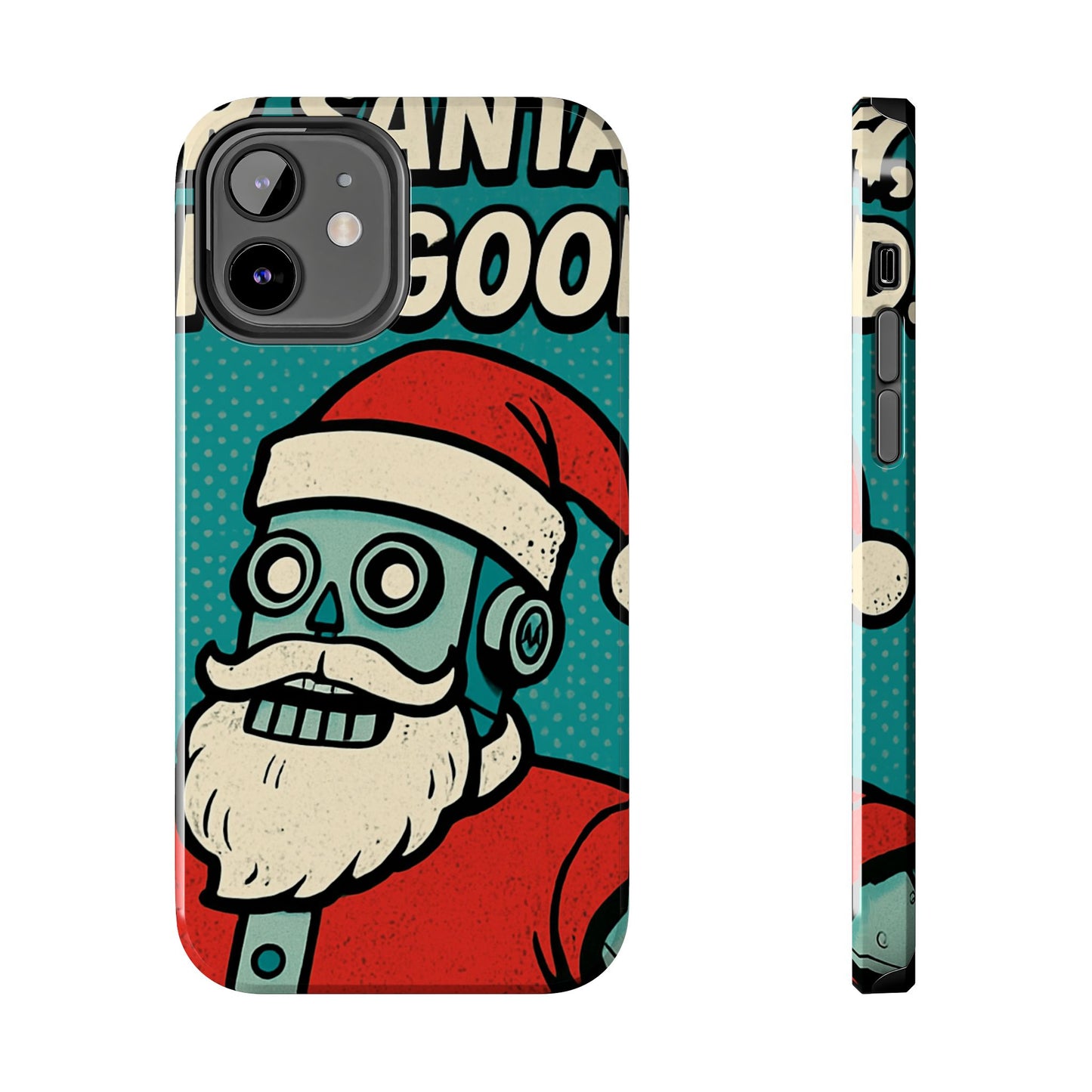 Santa Robot Phone Case - Durable Tough Design for Holidays