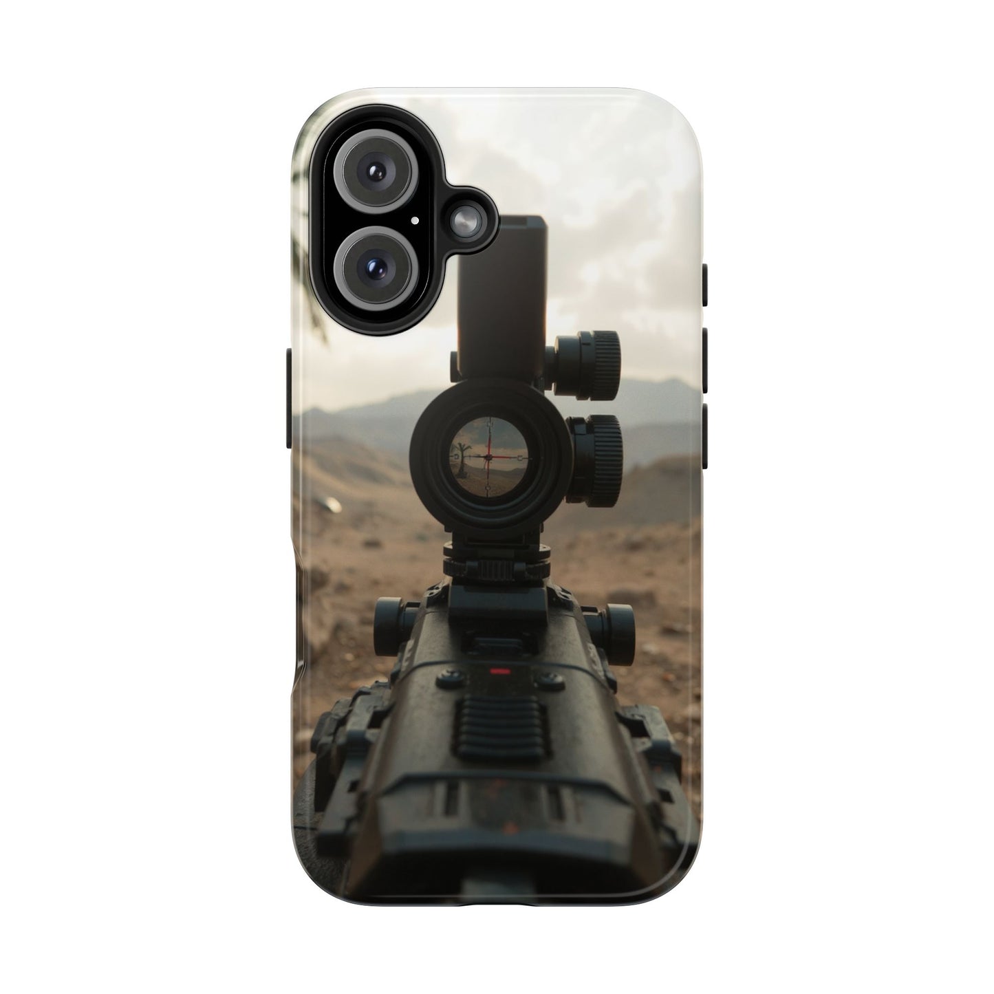 Tough Phone Case with Sniper Scope Design - Durable & Stylish Protection for Outdoors Enthusiasts