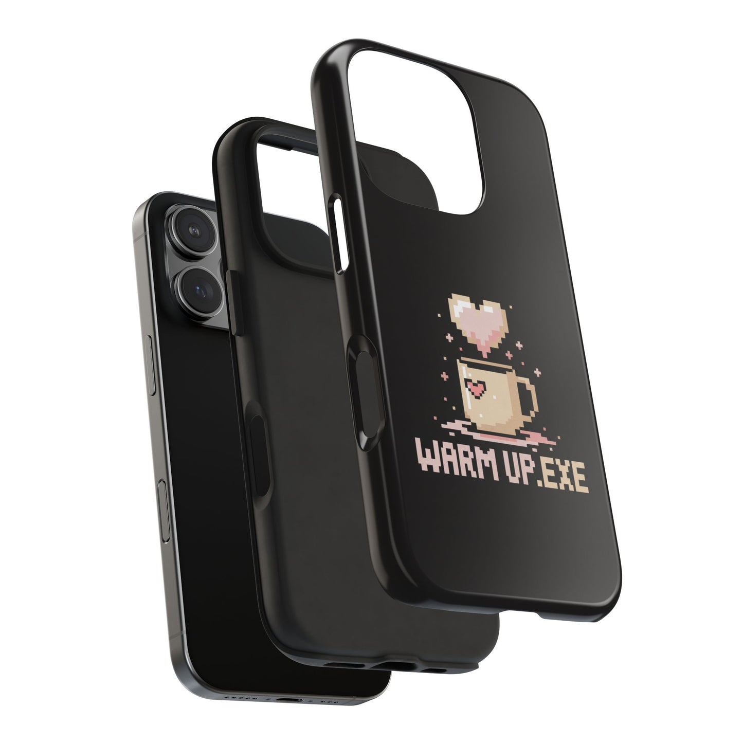 Warm Up.EXE Tough Phone Case - Cute Pixel Art Design for Tech Lovers
