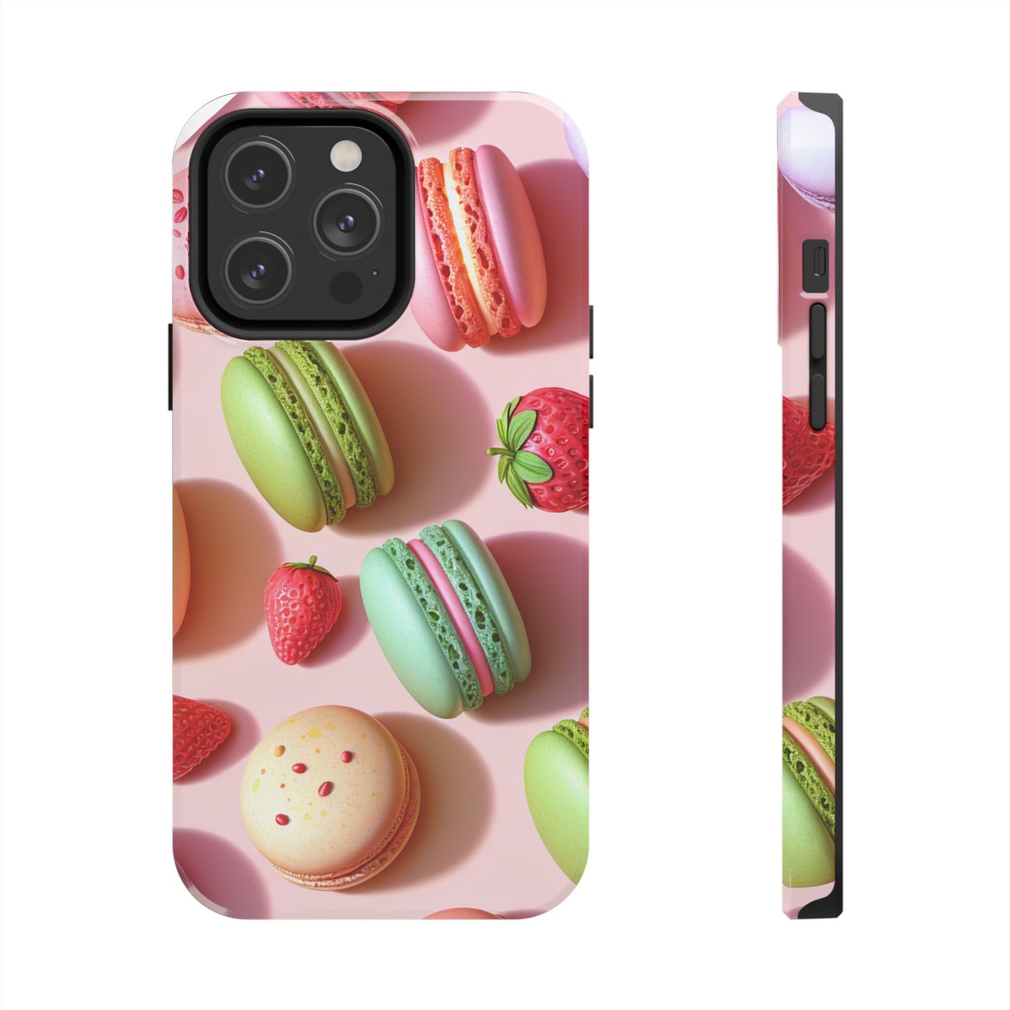 Macaron-Inspired Tough Phone Cases - Colorful Sweet Design - for iPhone