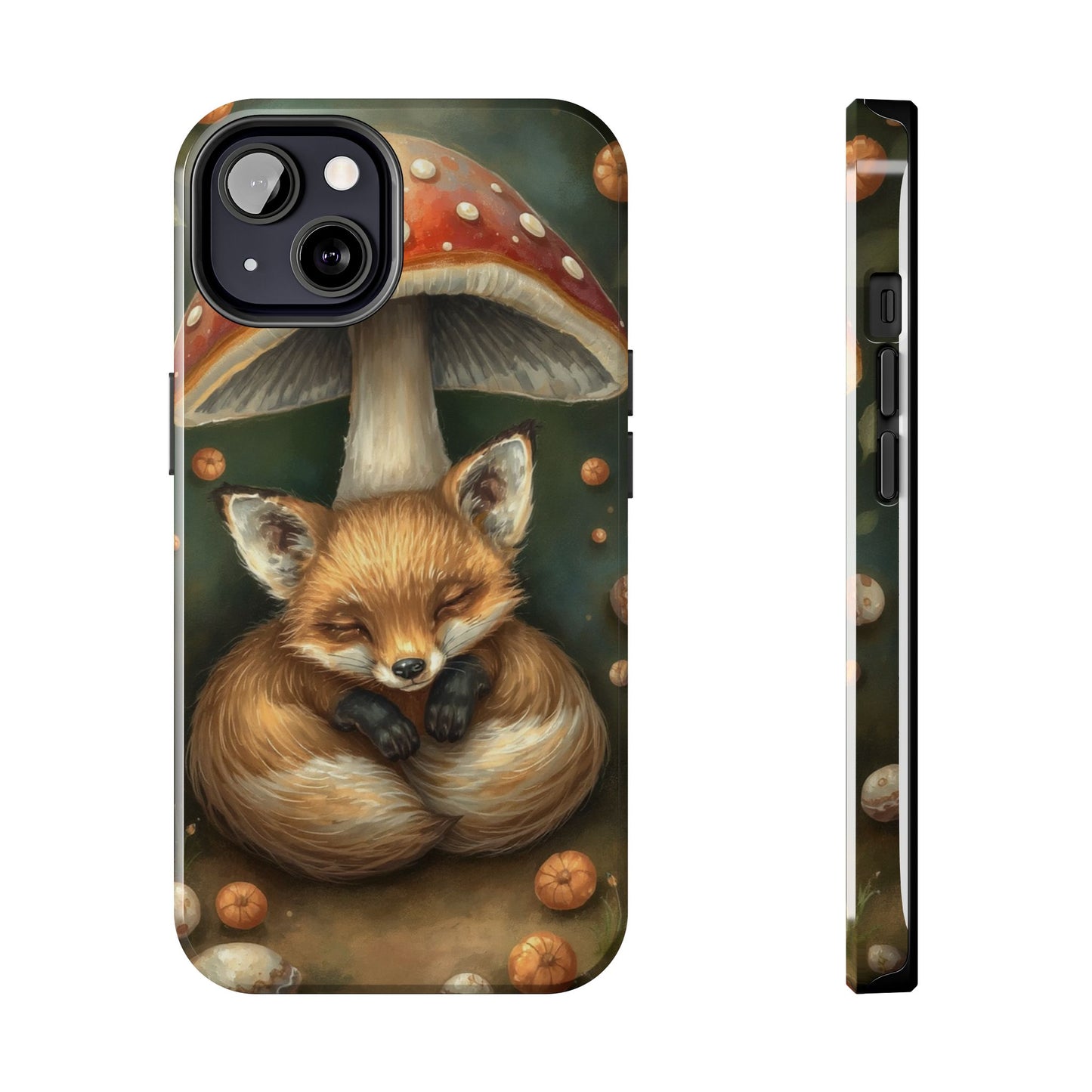 Cute Fox & Mushroom Phone Case - Tough Protective Cover