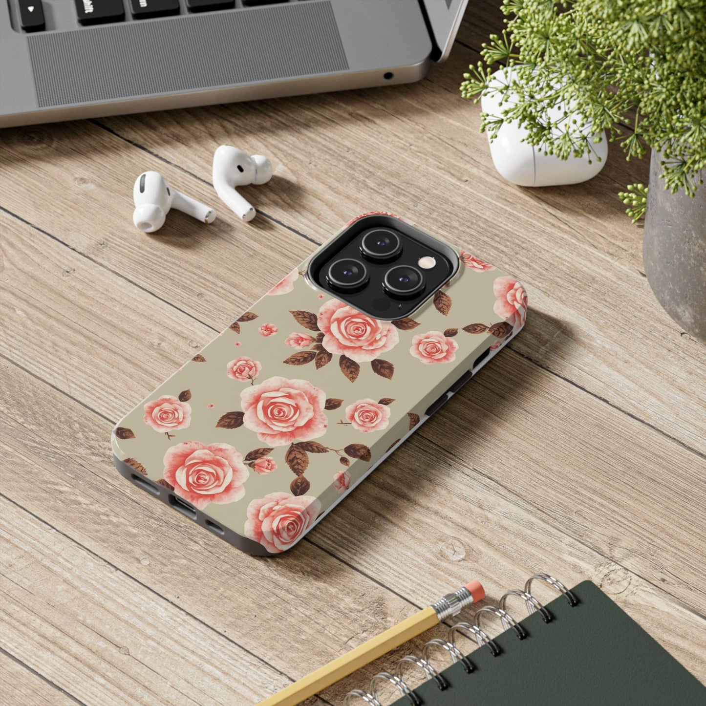 Elegant Floral Tough Phone Case for Stylish Protection - for iPhone