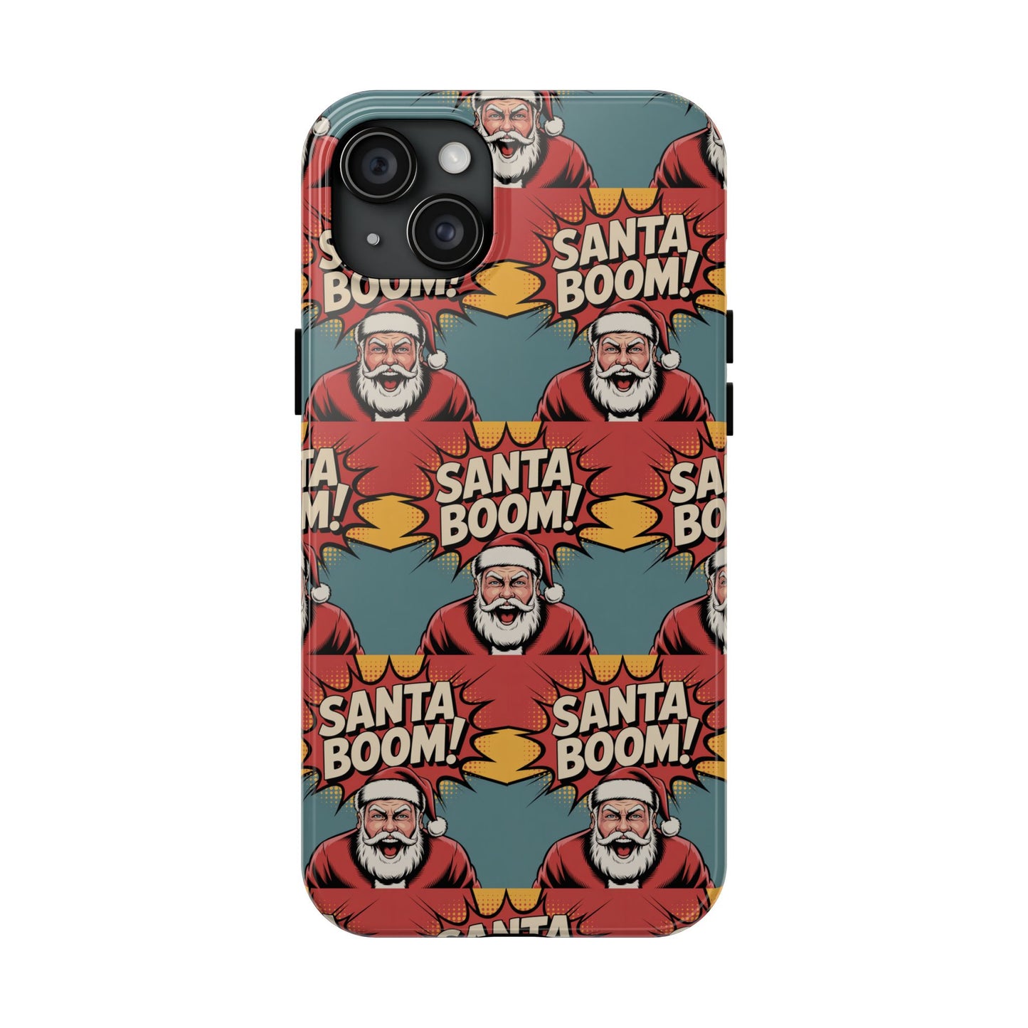 Festive Santa Boom Pattern Tough Phone Case