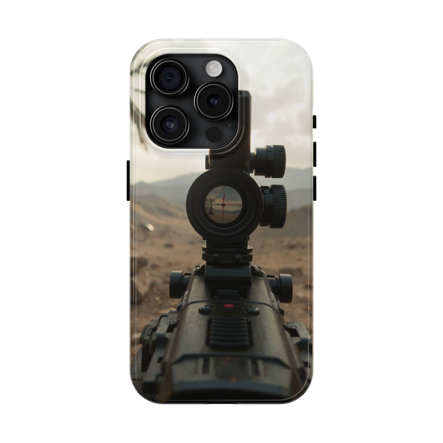 Tough Phone Case with Sniper Scope Design - Durable & Stylish Protection for Outdoors Enthusiasts
