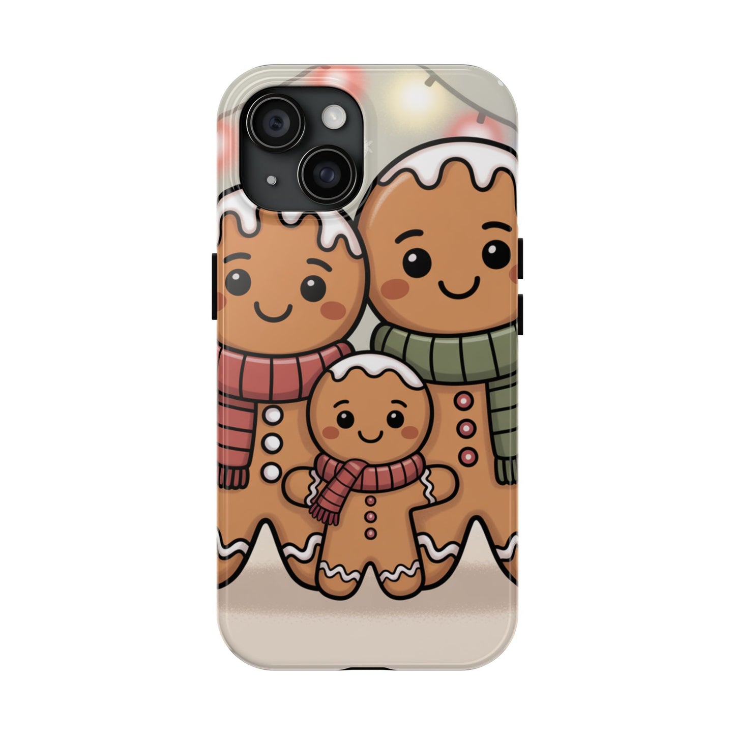 Gingerbread Cartoon Family Tough Phone Case – Festive Holiday Protection