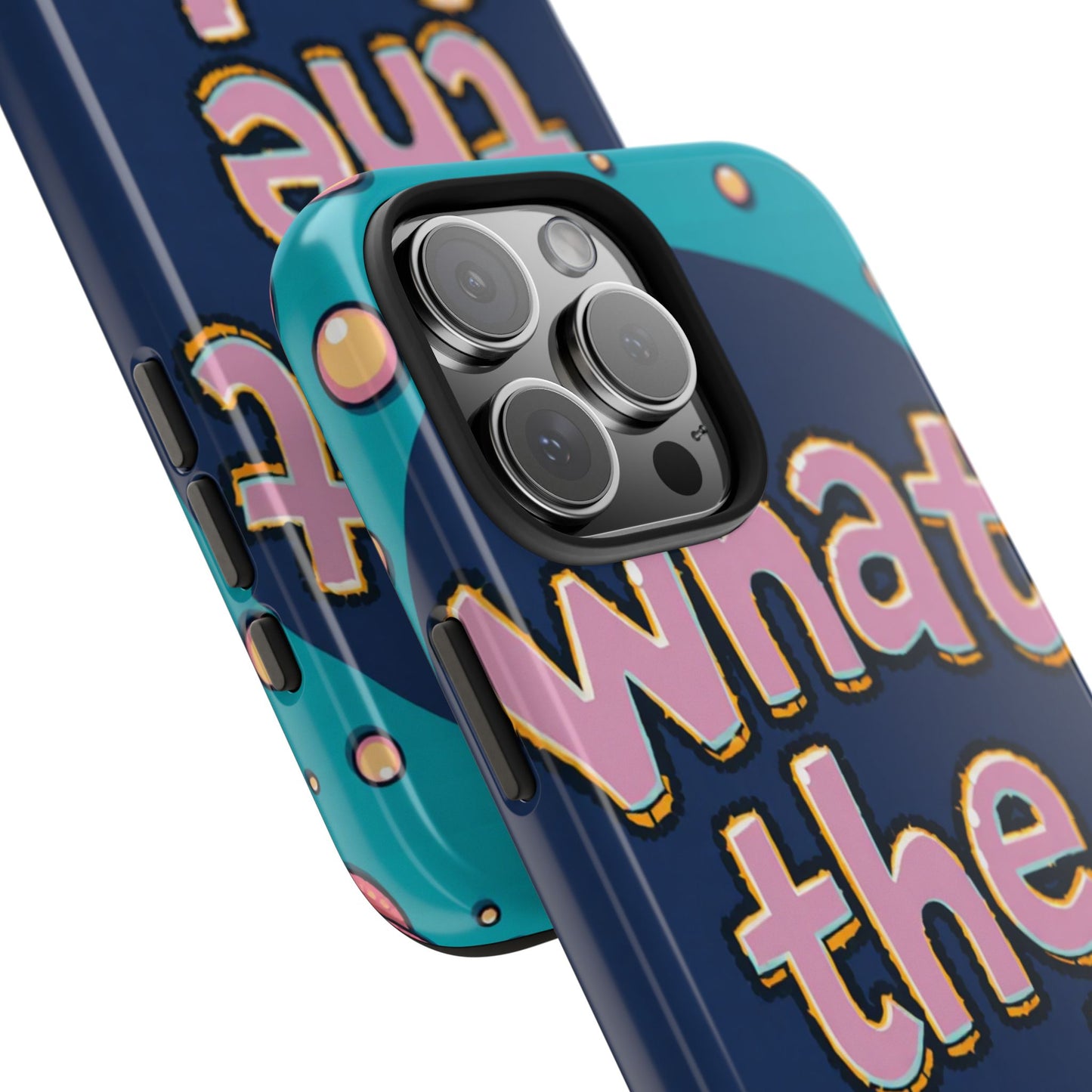 Playful Tough Phone Case - "What the Fish" Design