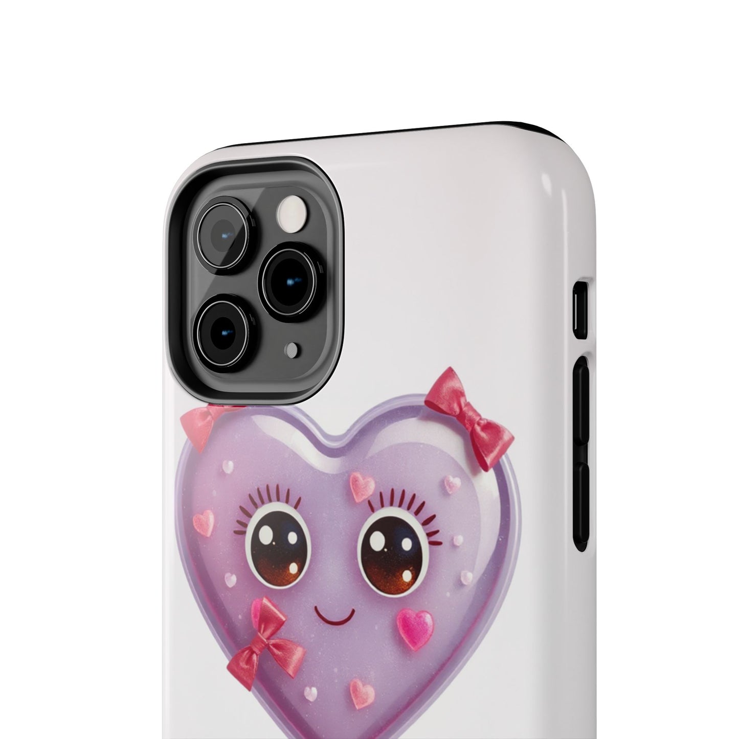 Cute Heart Lollipop Tough Phone Case - Adorable Protection for Candy Lovers