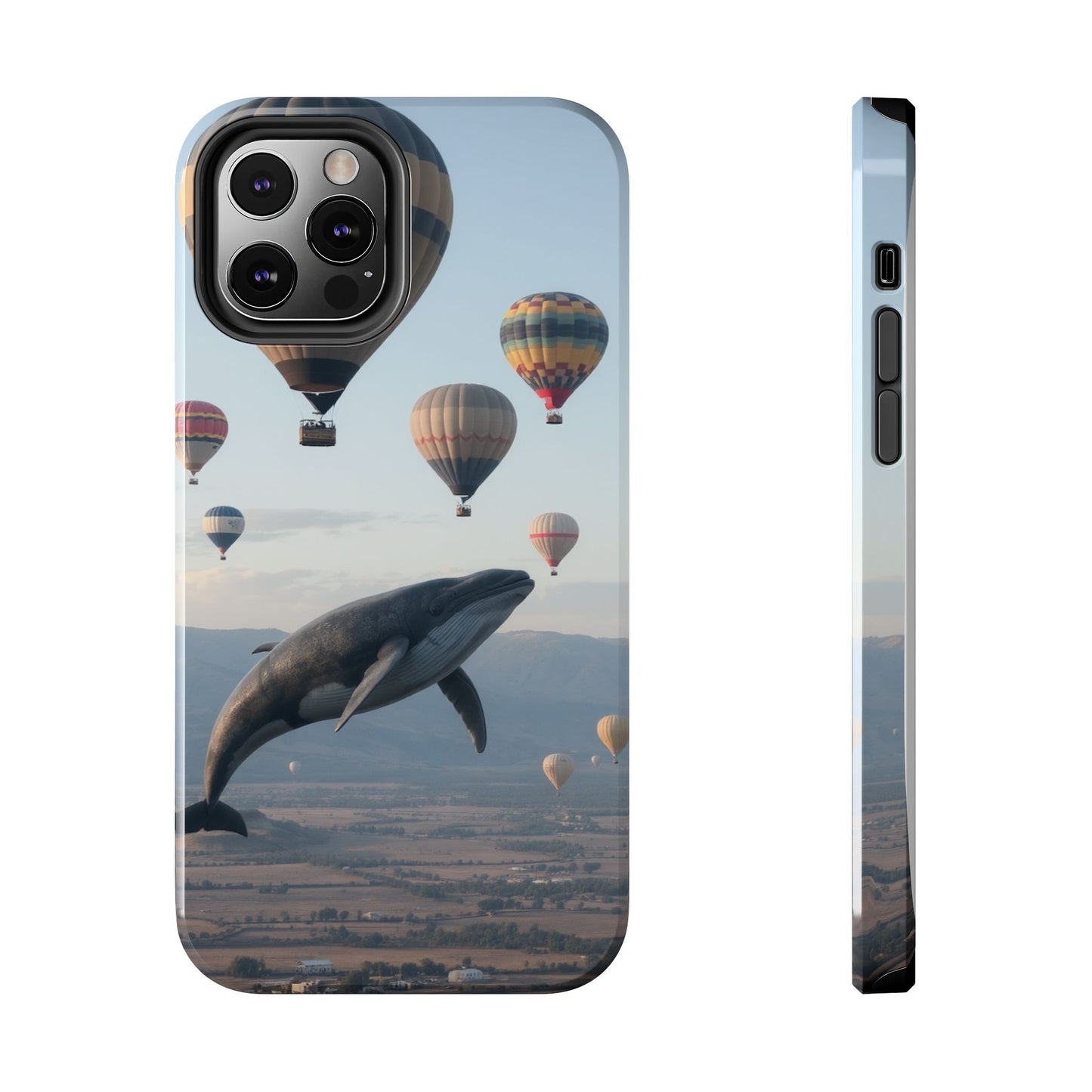 Whale Hot Air Balloon Tough Phone Case - Adventure & Nature Lovers
