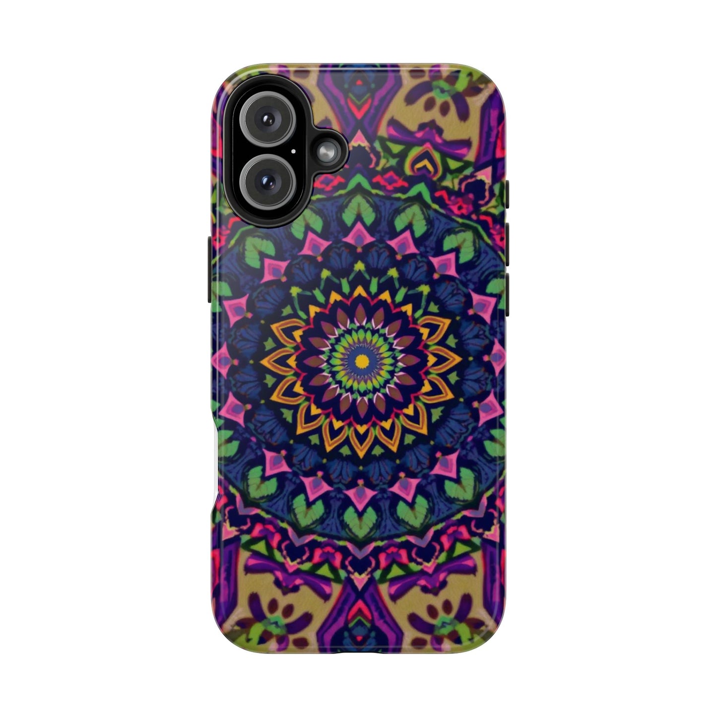 Vibrant Mandala Tough Phone Case - Colorful, Purple Fusion, Durable Protection for Your Device - for iPhone