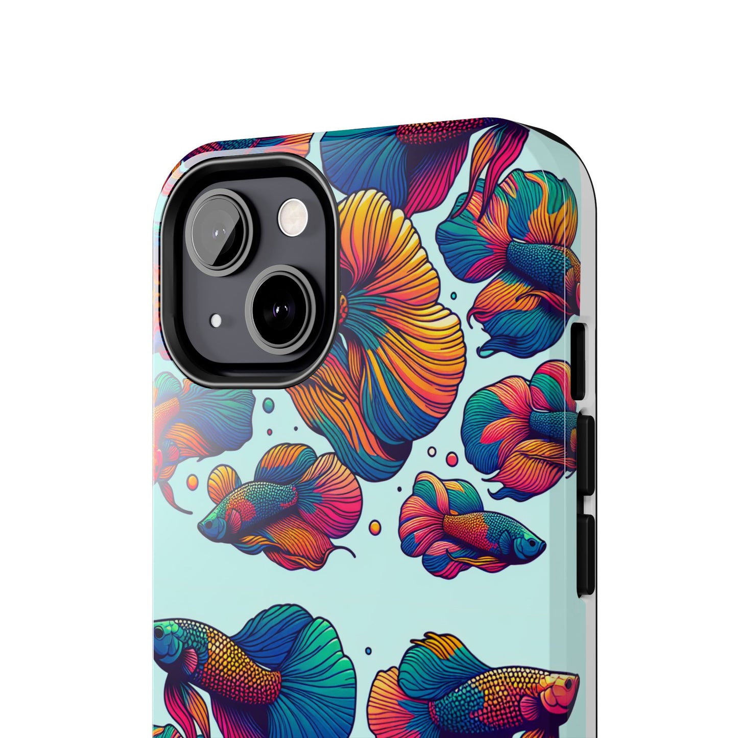Colorful Fish Pattern Tough Phone Case - Aquatic Lovers - for iPhone