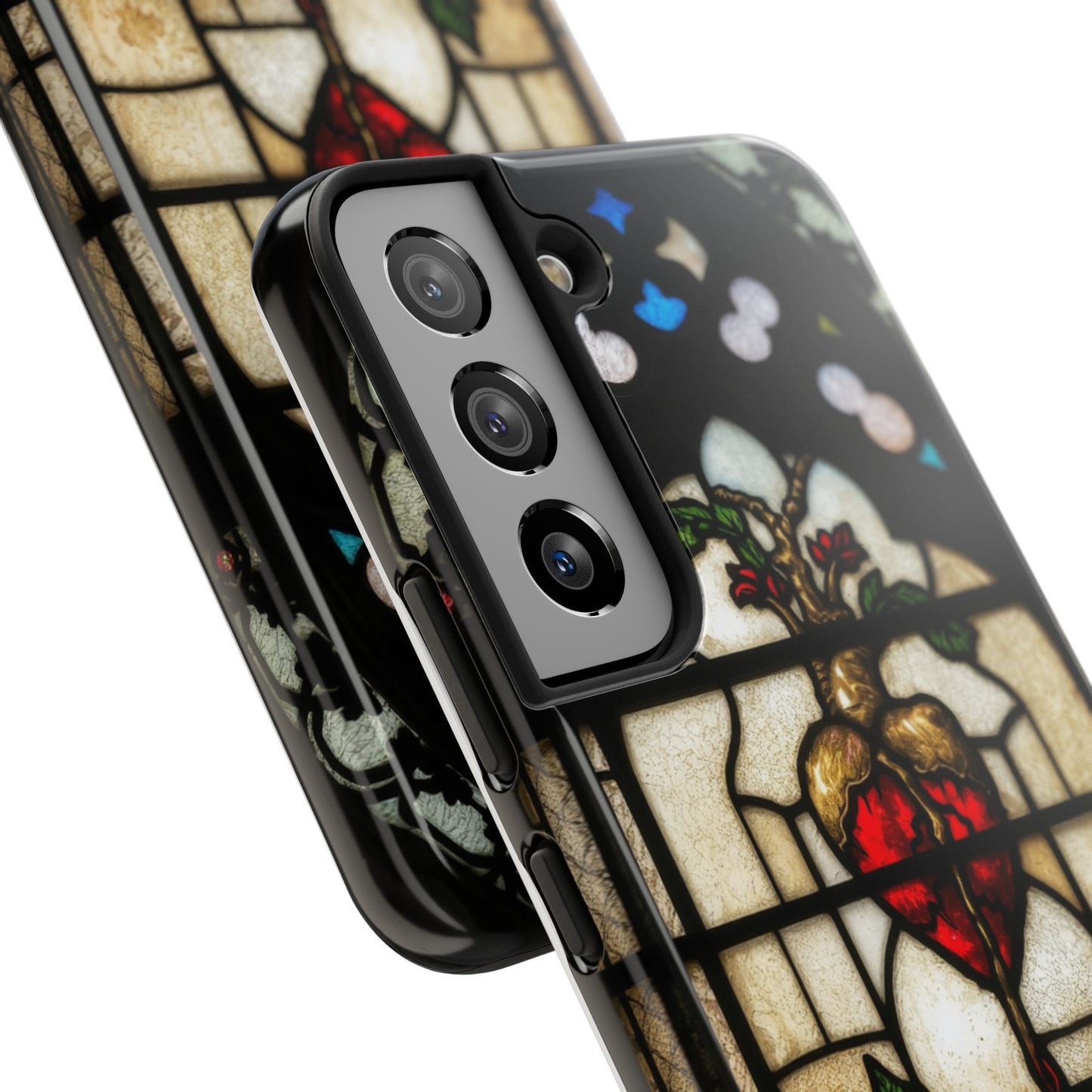 Stained Glass Heart Tough Phone Case - Unique Design for Protection & Style