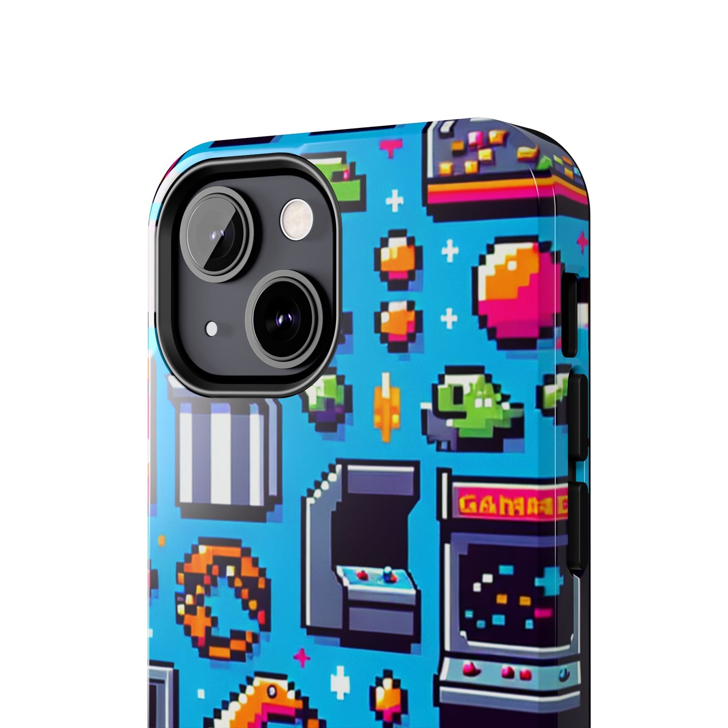 Retro Gaming Tough Phone Case - Pixel Art Design for Gamers - for iPhone