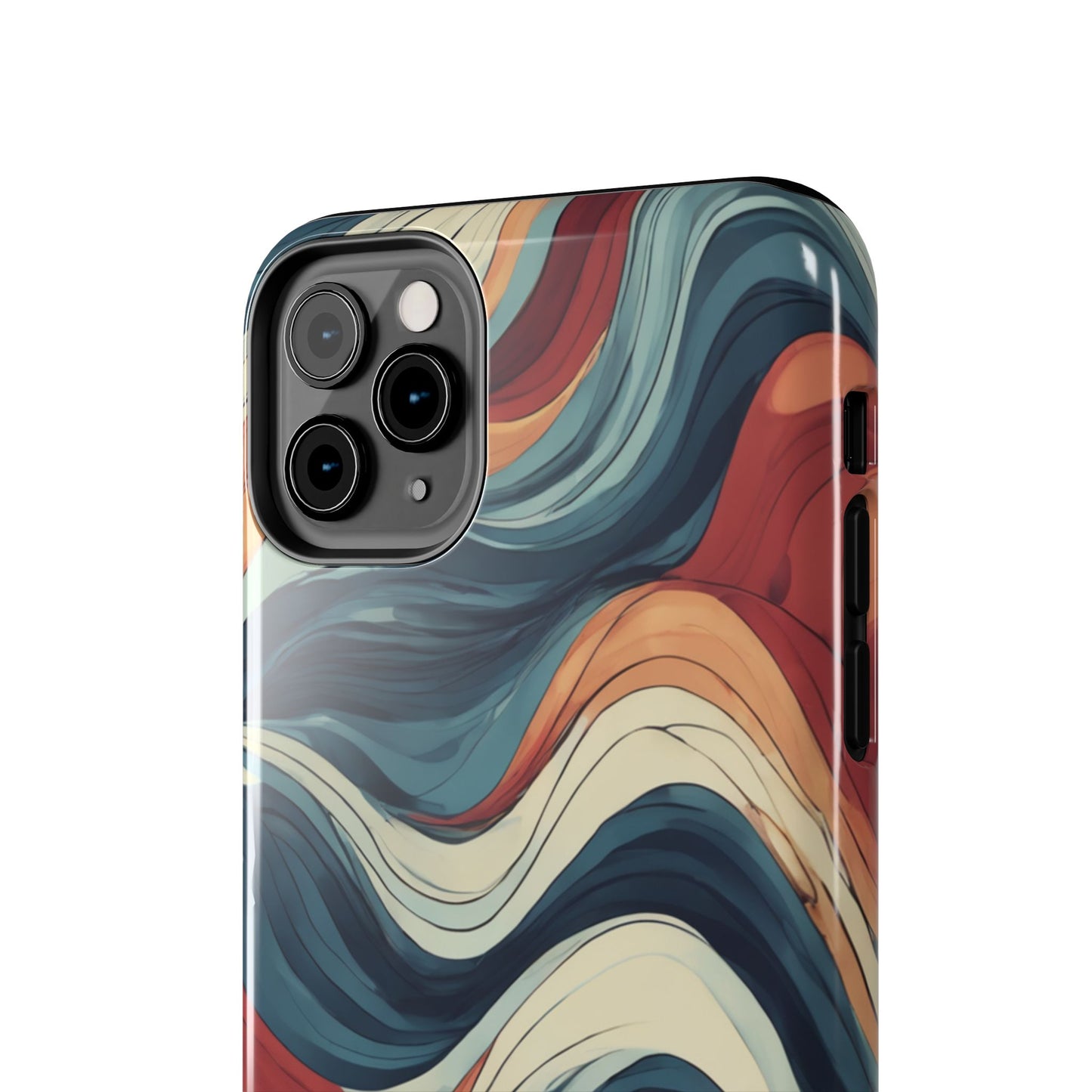 Abstract Wave Tough Phone Case | Stylish Protection for Daily Use - for iPhone