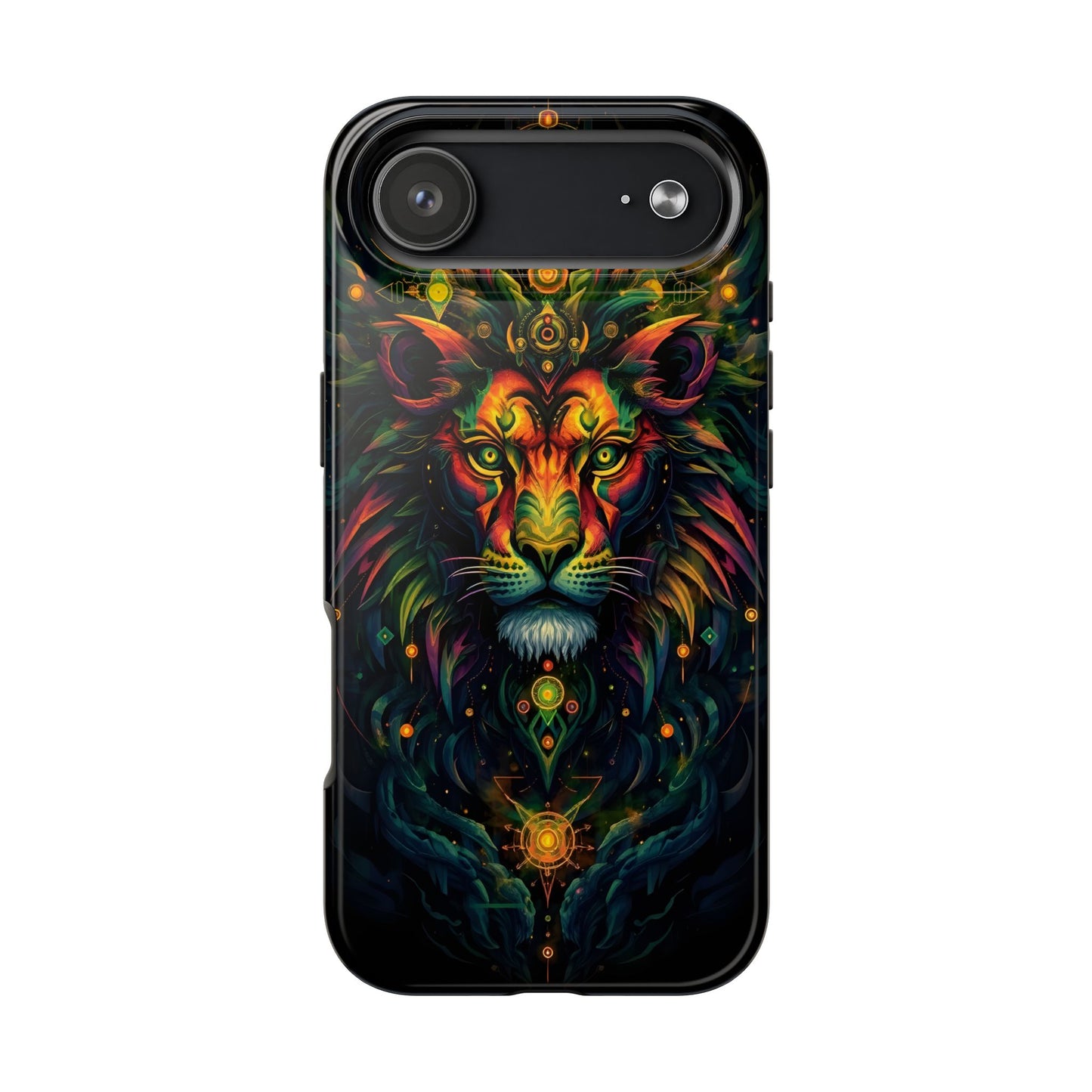 Vibrant Mystical Lion Art Tough Phone Case - Bold Protector for Animal Lovers - for iPhone