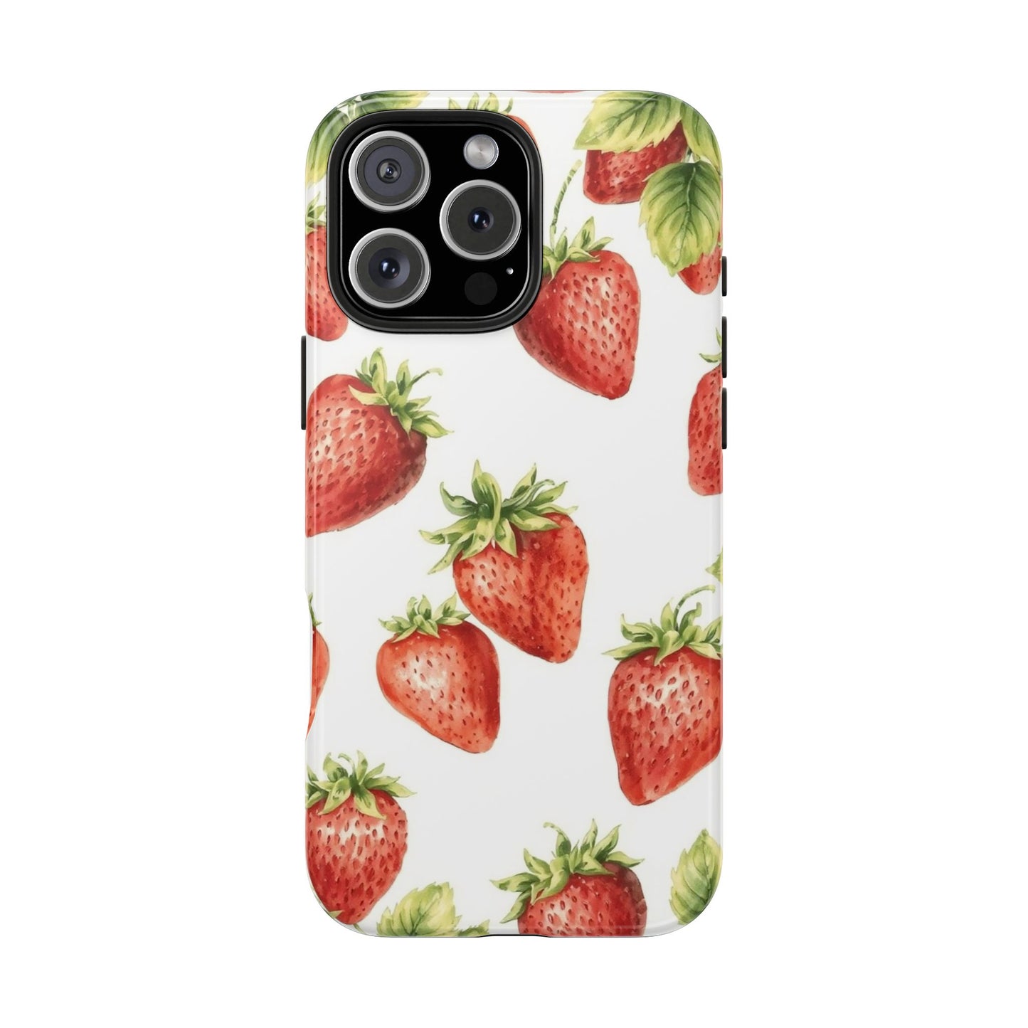 Strawberry Tough Phone Case - Durable Protection with a Fresh Design - for iPhone