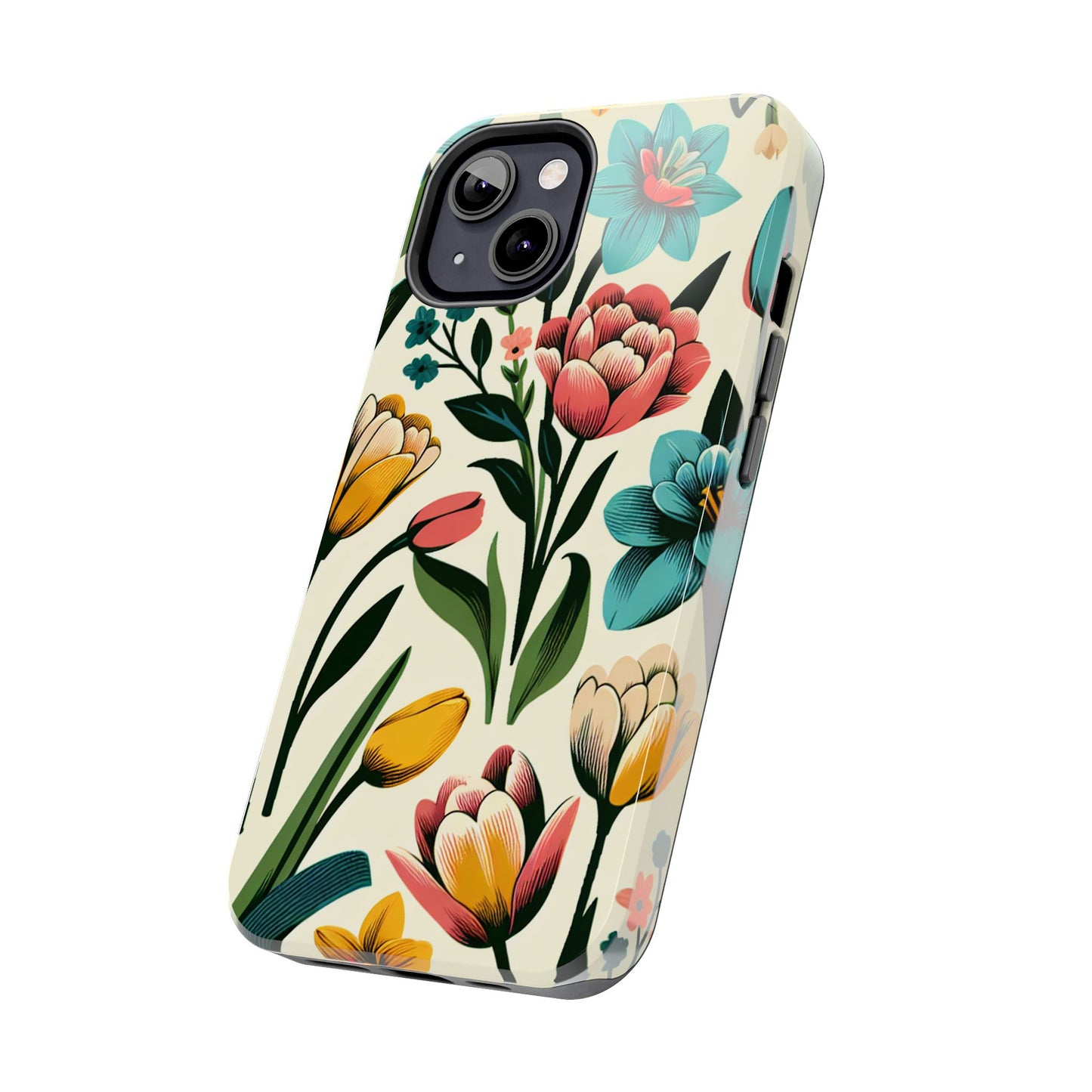 Floral Tough Phone Case - Vibrant Flower Design for Stylish Protection - for iPhone